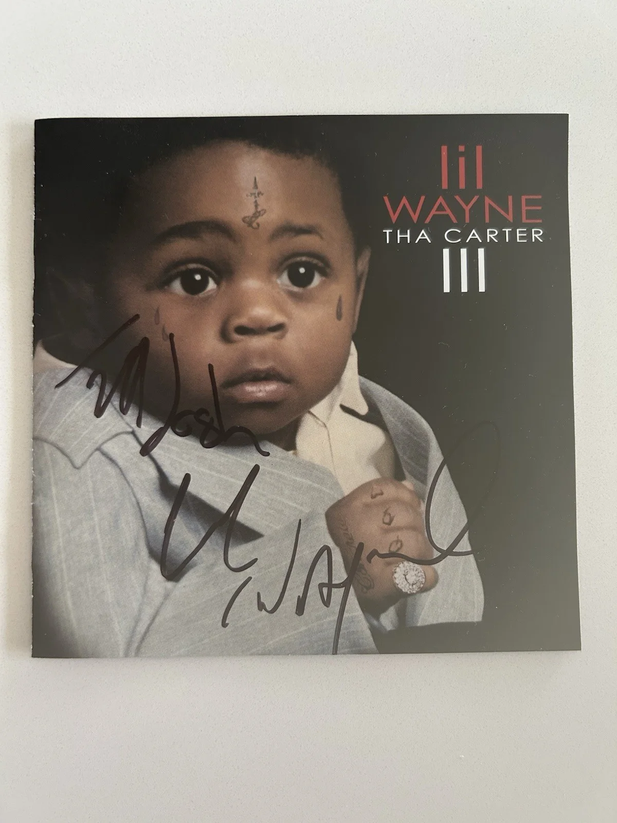 Lil Wayne Weezy Rapper Tha Carter III Signed Autographed CD Jacket Cover, image 2