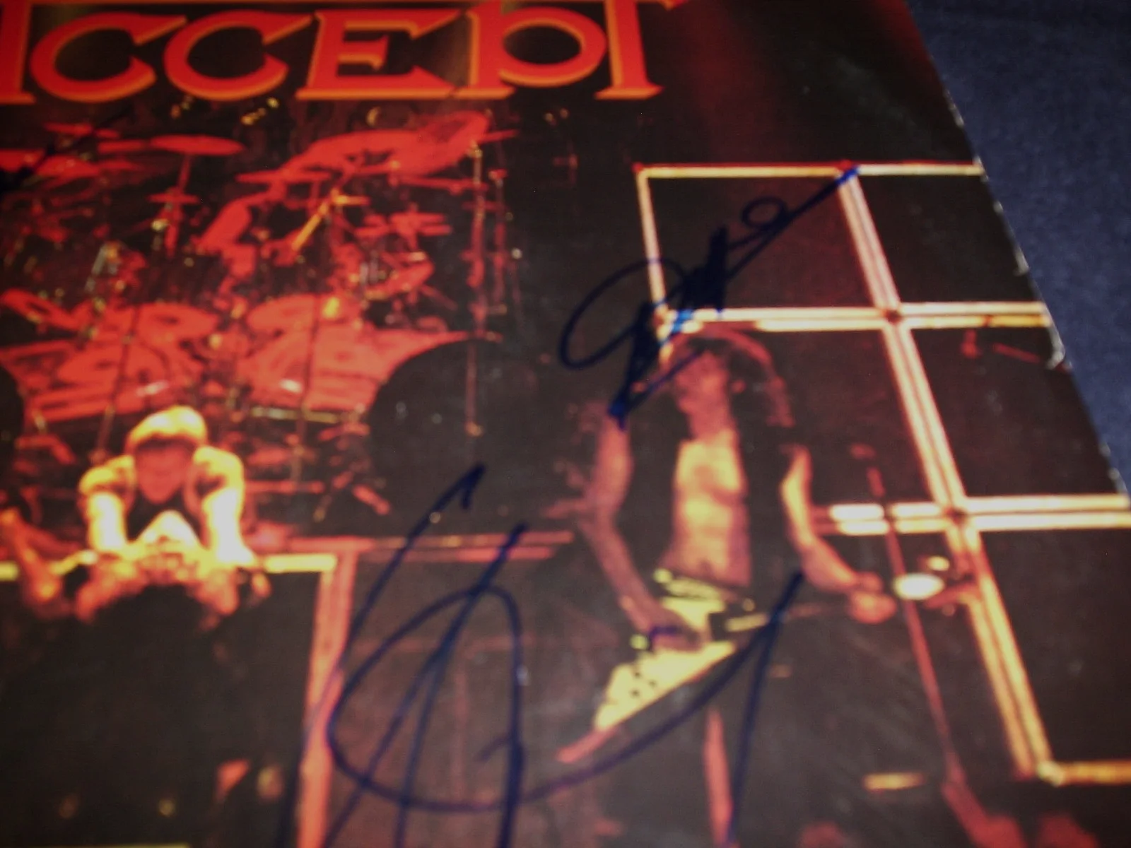 ACCEPT SIGNED RECORD TITLED RESTLESS & WILD RARE ALL 4 UDO METAL GODZ PROOF L@@K, image 4