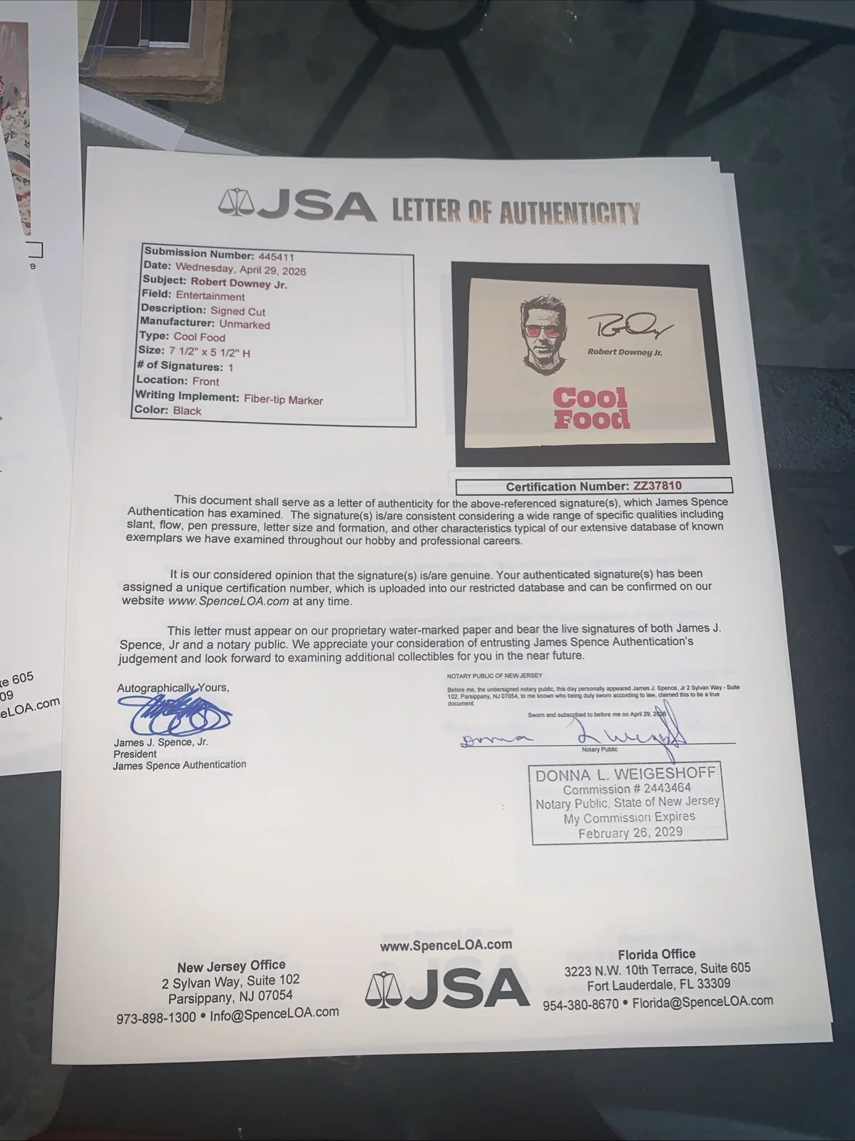 Robert Downey Jr Autographed Cut Jsa Framed Iron Man Signed Photo Avengers Edit, изображение 3