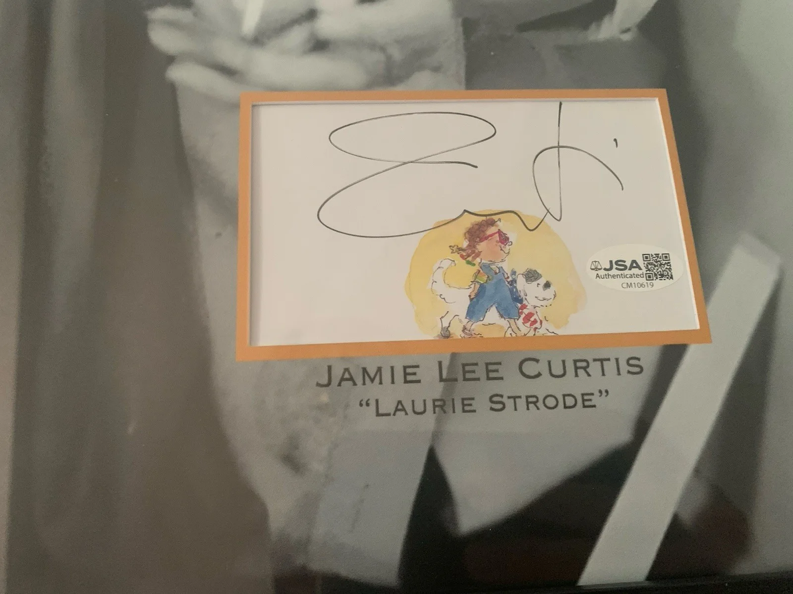 Jamie Lee Curtis Signed 11x14 Jsa Framed Cut Halloween Michael Myers Autographed, изображение 2