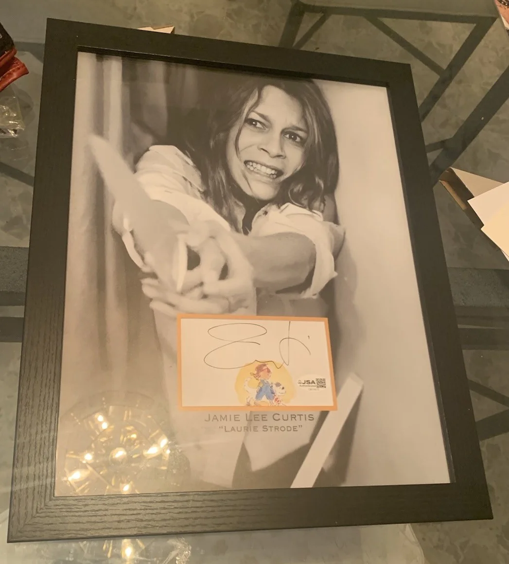 Jamie Lee Curtis Signed 11x14 Jsa Framed Cut Halloween Michael Myers Autographed, изображение 4