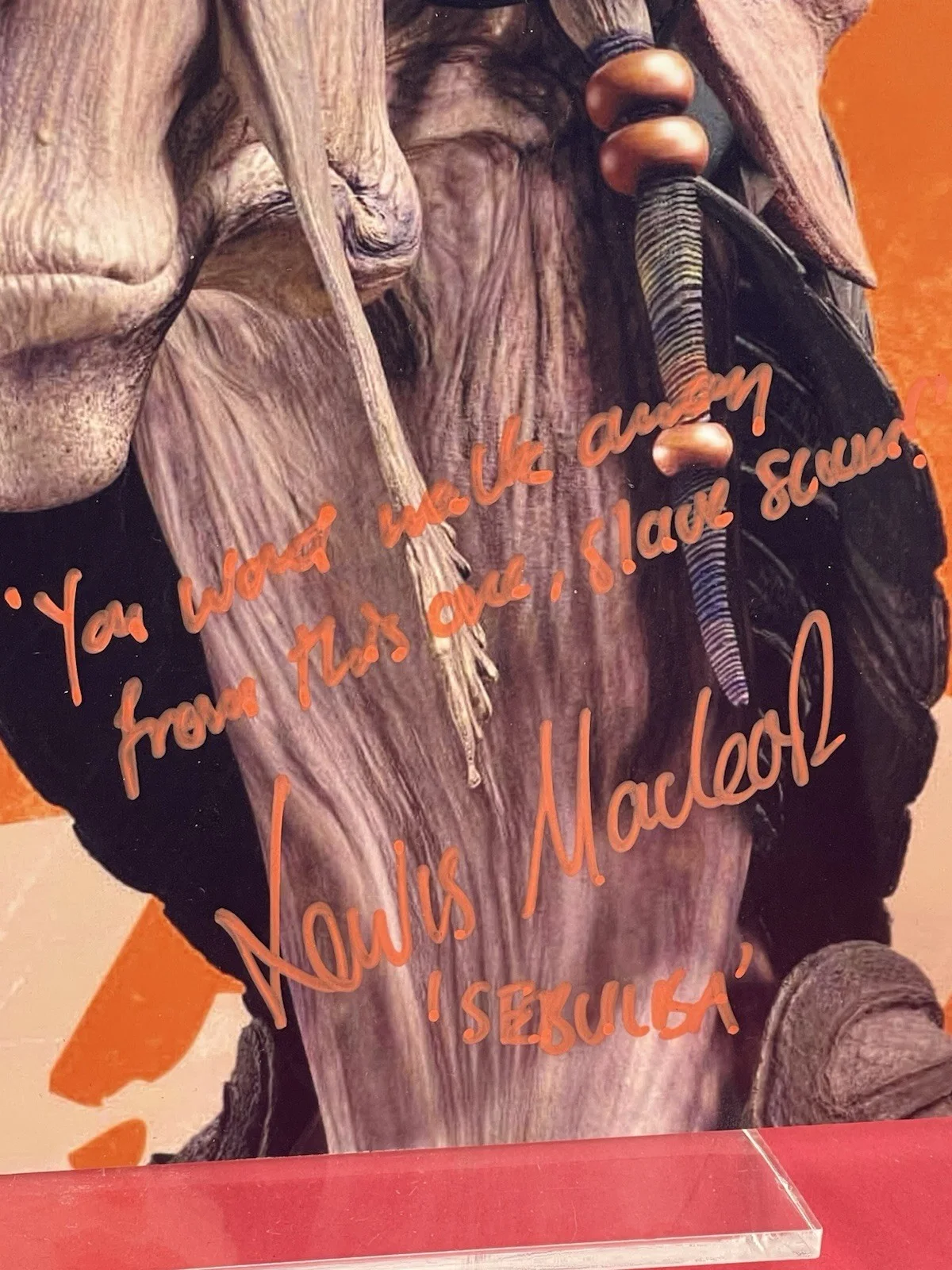 Star Wars Lewis Macleod "Sebulba" Hand Signed 8x10 JSA Certified great quote, image 2