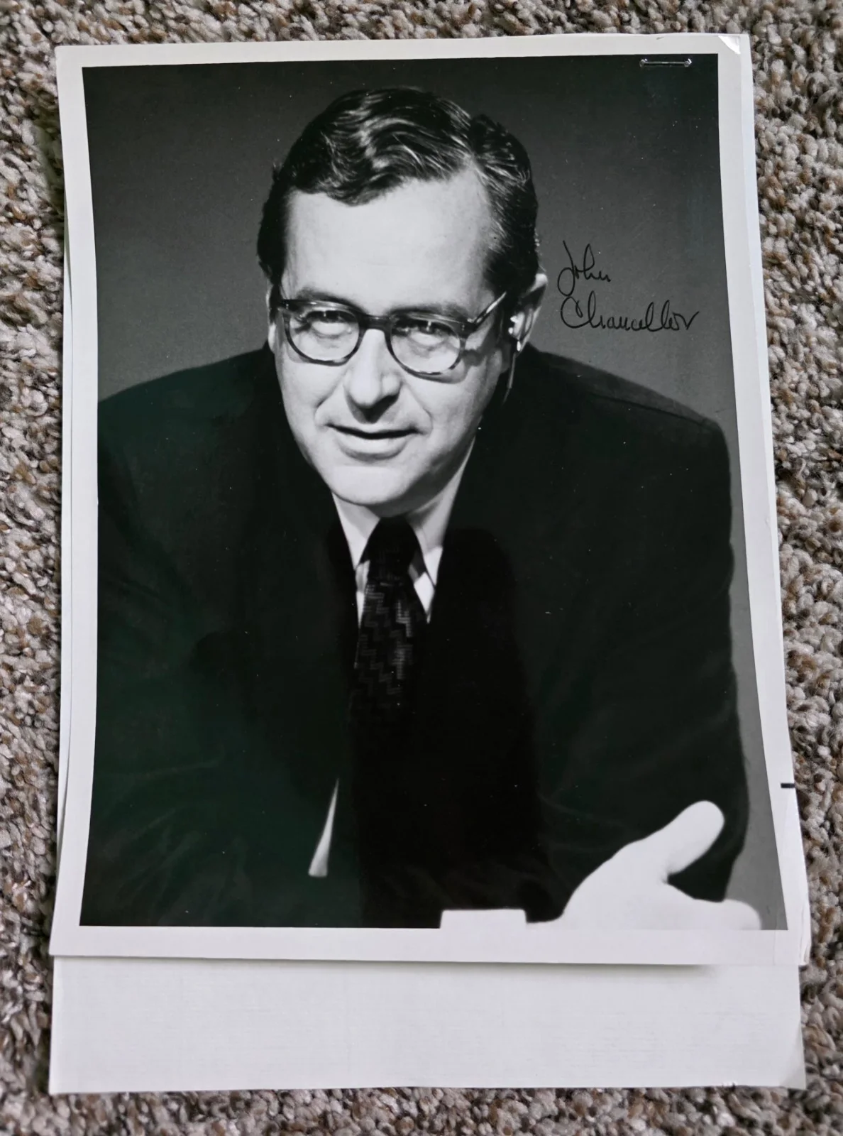 John Chancellor NBC News signed photo & TLS (1972), изображение 2