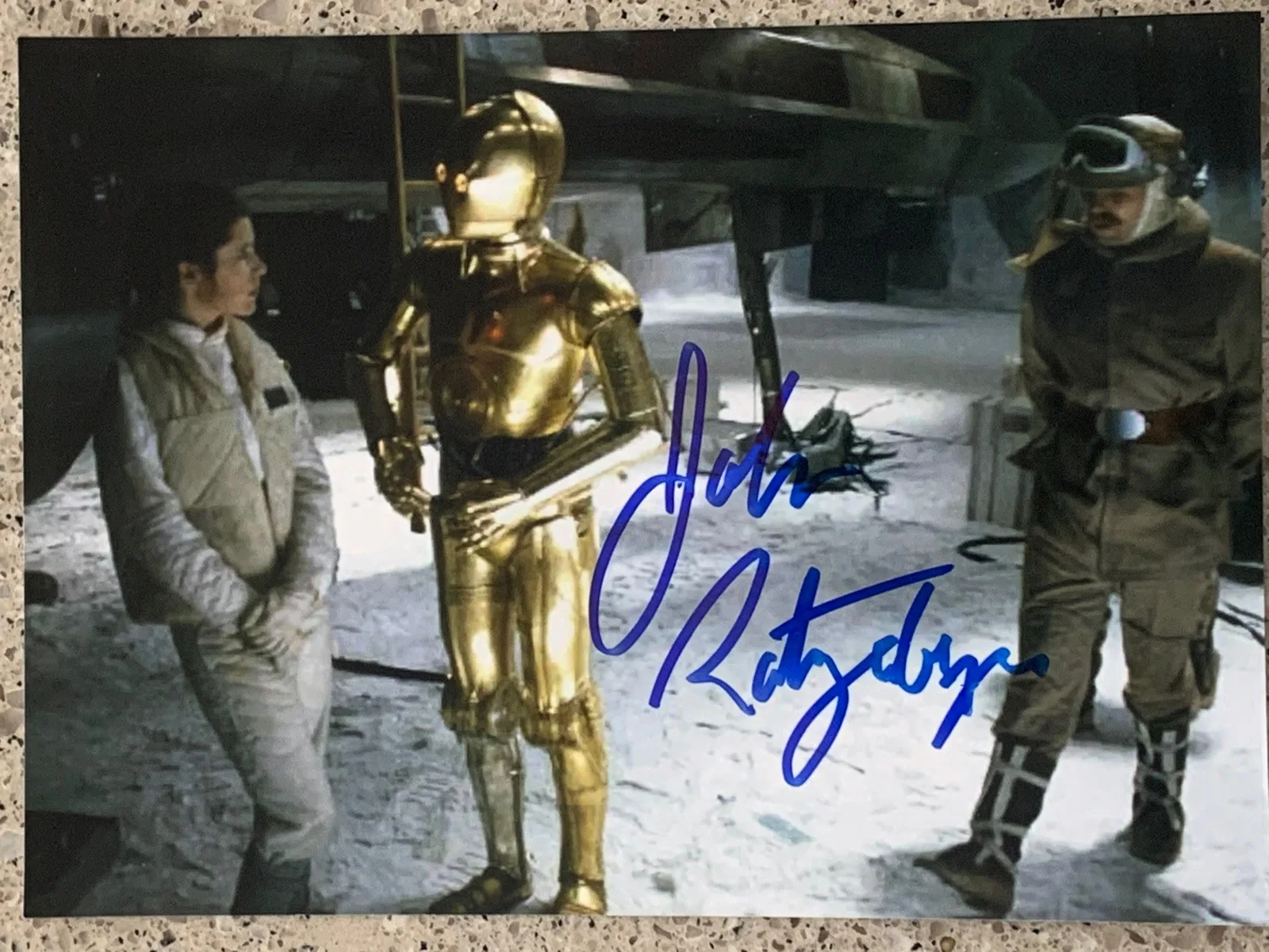 JOHN RATZENBERGER — JOHN RATZENBERGER AUTOGRAPHED BREN DERLIN STAR WARS THE EMPIRE STRIKES BACK 5x7