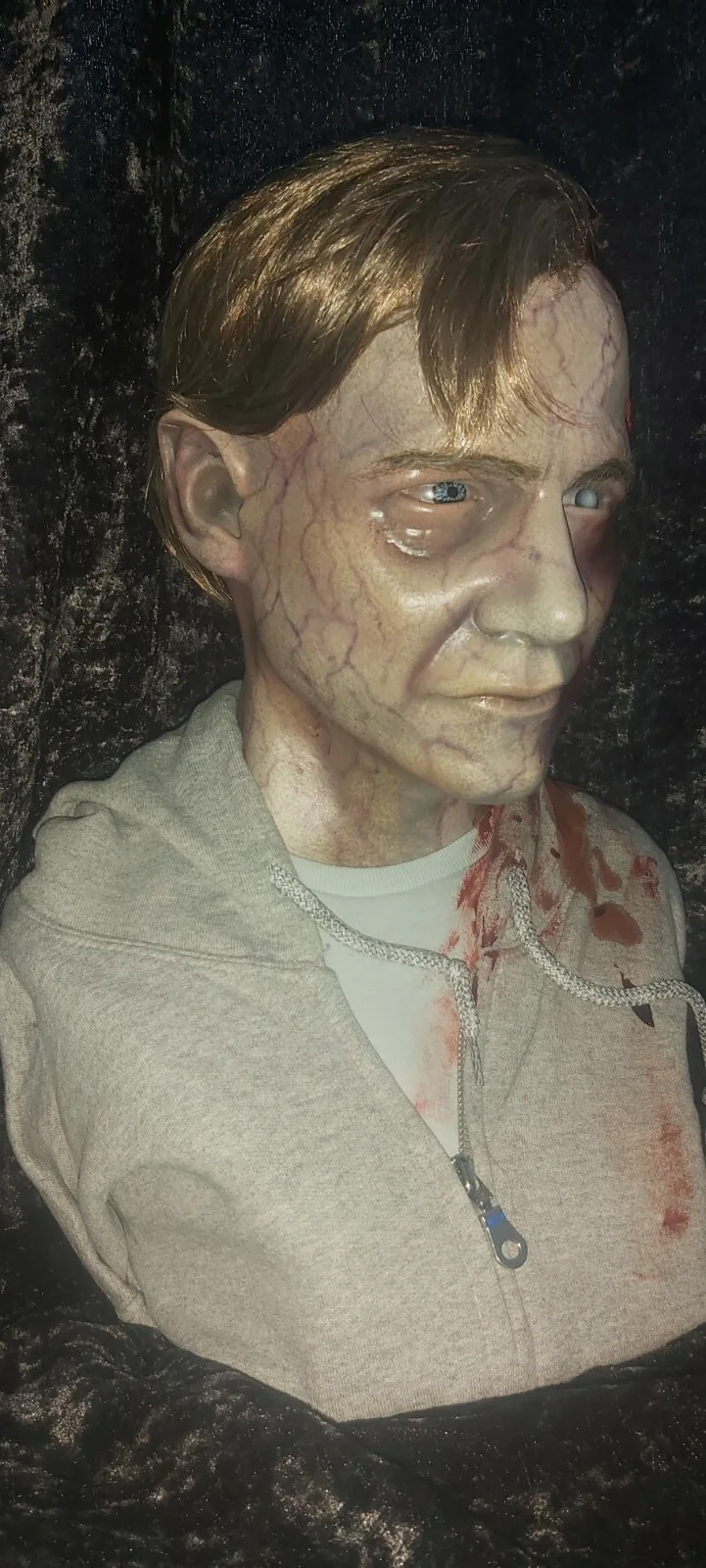 Life Size Victor Pascow Pet Sematary Bust Horror Movie Halloween Statue Prop, image 2