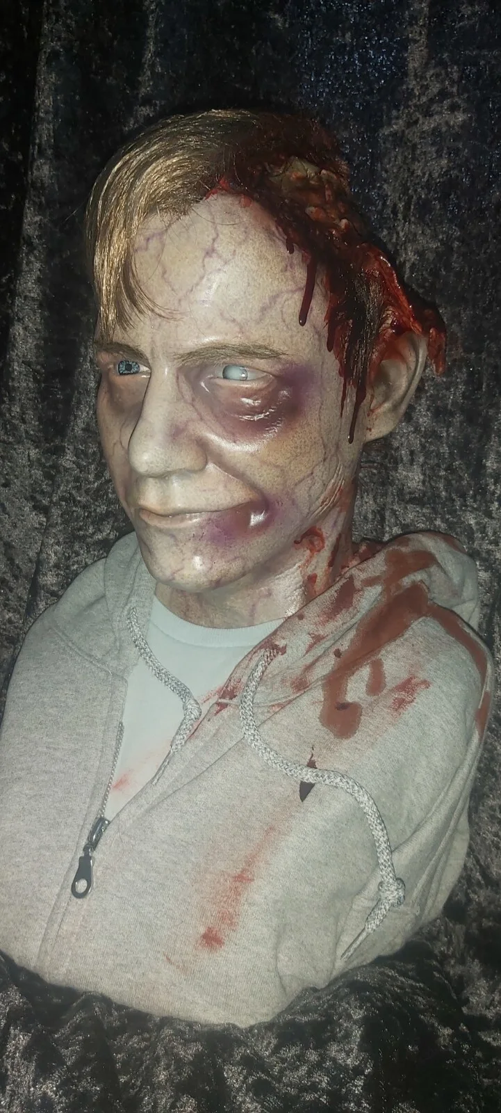Life Size Victor Pascow Pet Sematary Bust Horror Movie Halloween Statue Prop, image 3