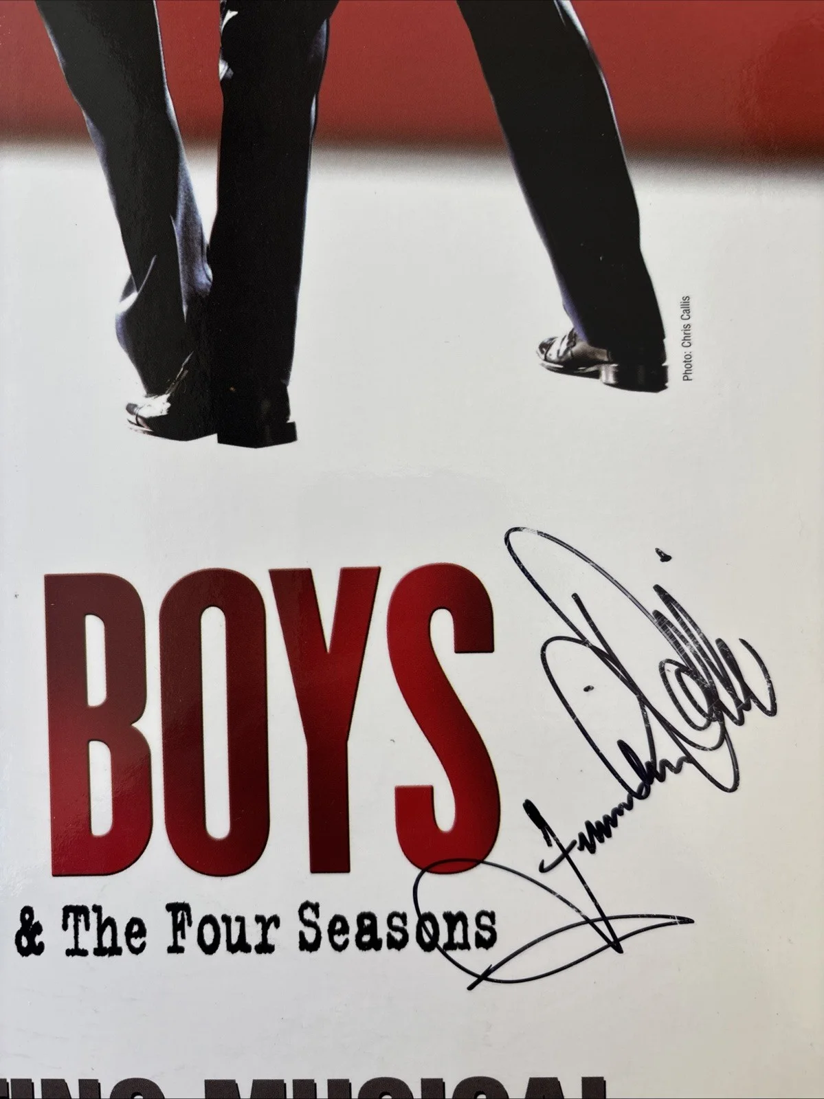 FRANKIE VALLI hand SIGNED JERSEY BOYS BROADWAY Poster JSA COA, image 2