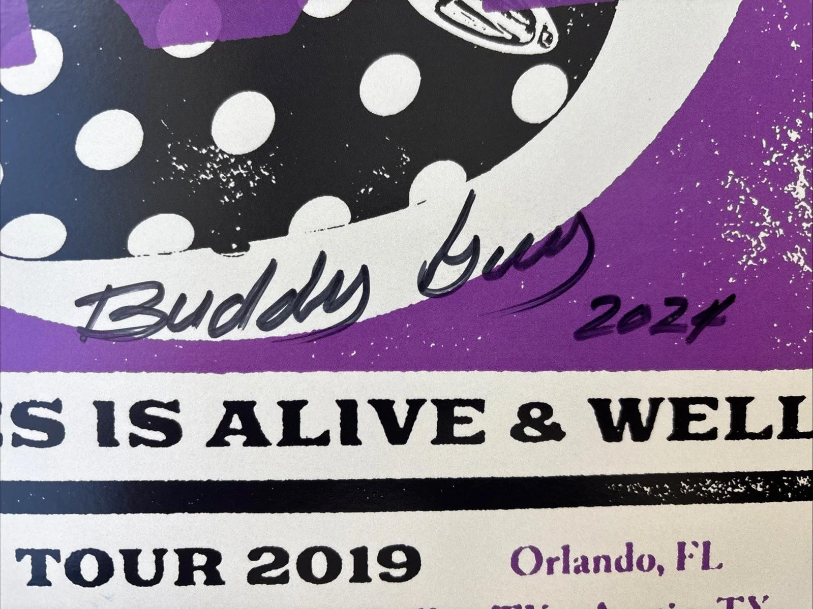 BUDDY GUY hand SIGNED 2019 Concert Print Show Poster JSA COA, image 3