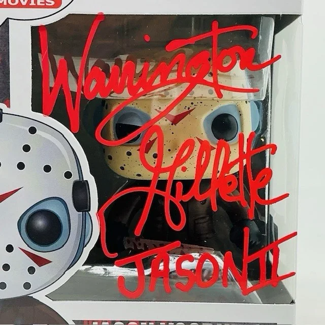 Warrington Gillette Autographed Signed Jason II Friday The 13th Funko Pop #01 OC, изображение 2