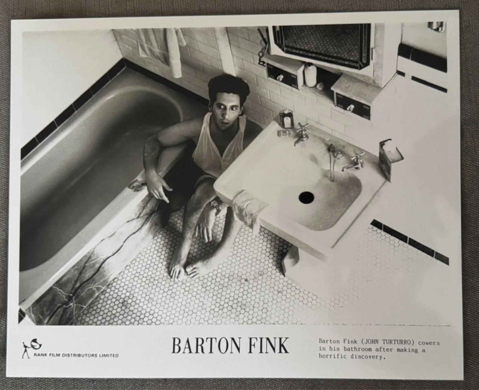 Barton Fink film press kit with three still photos Coen Brothers, John Turturro, изображение 4