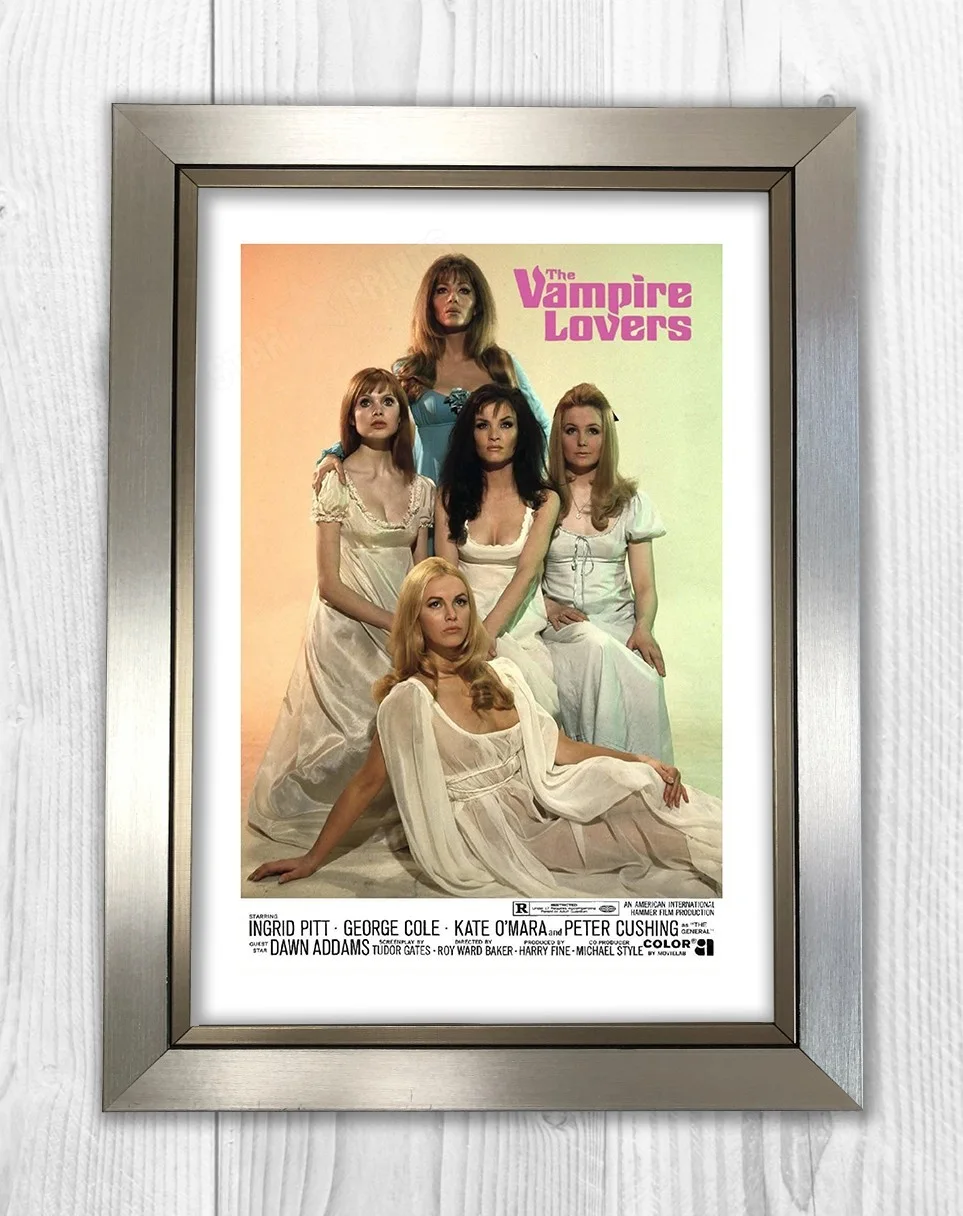 The Vampire Lovers Film A4 repro mounted poster with choice of frame, изображение 3