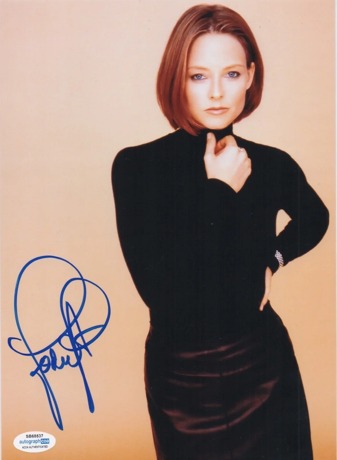 Jodie Foster — JODIE FOSTER signed 8x10 photo AUTOGRAPH ACOA cert Taxi Driver Silence of Lambs