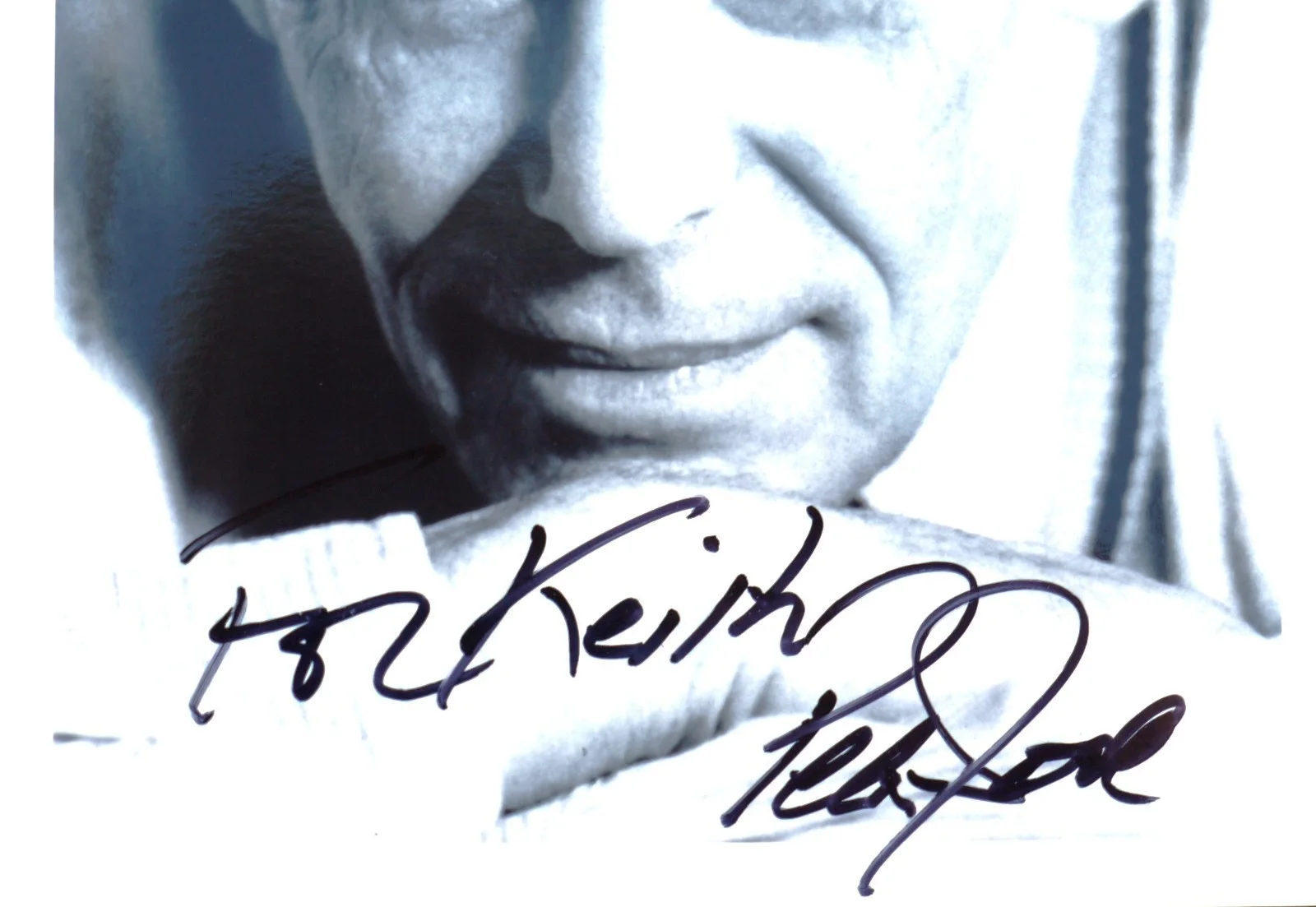 LEGENDARY ACTOR PETER O'TOOLE SIGNED AUTHENTIC DEDICATED B/W PHOTOGRAPH 7" x 5", изображение 2