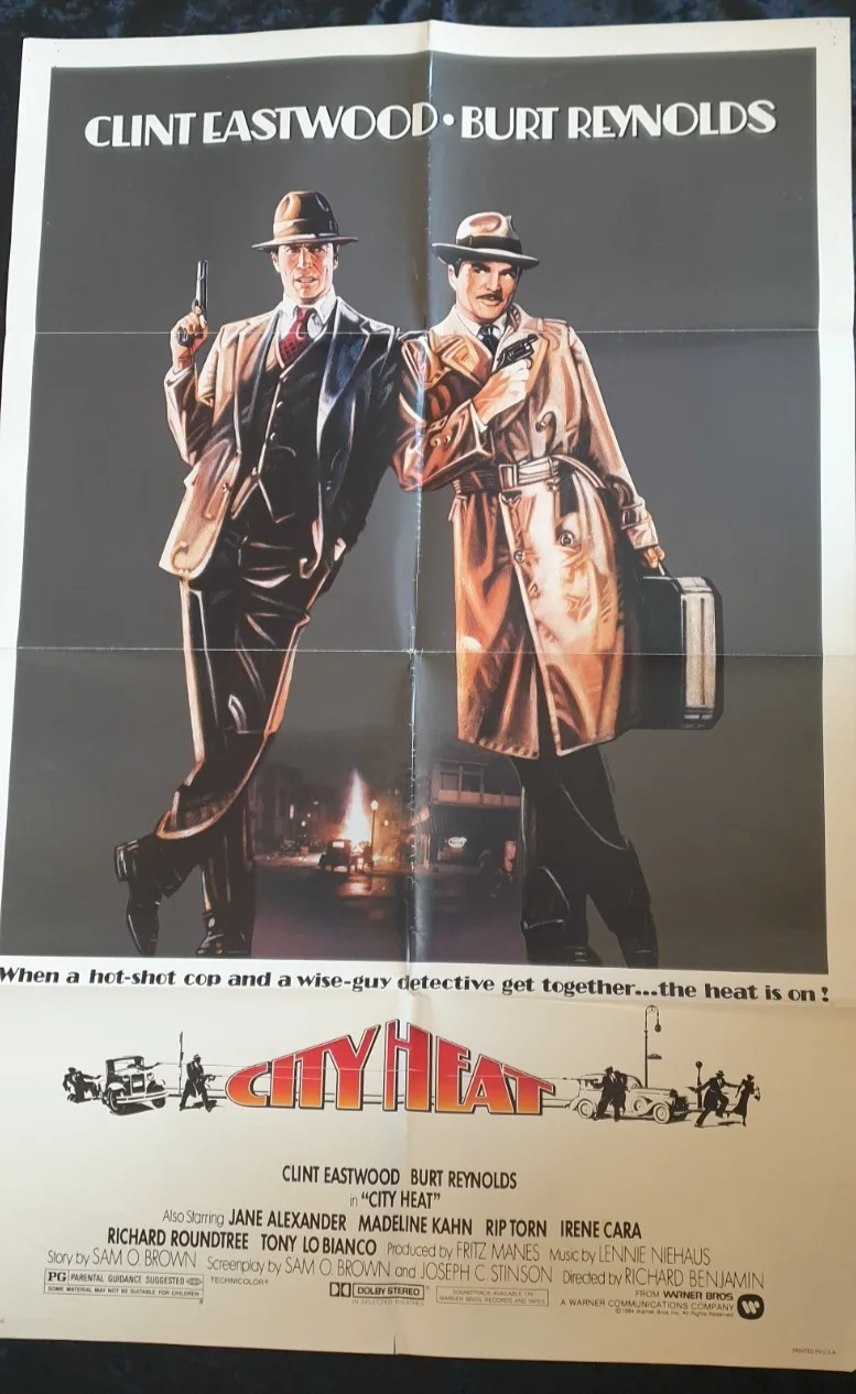 Clint Eastwood City Heat Original Movie Poster 1984 US One Sheet 41" by 27", изображение 2