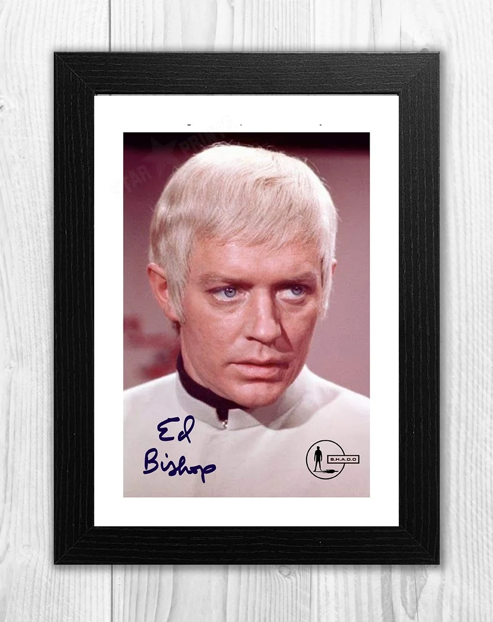 Ed Bishop Ed Straker UFO A4 reproduction signed TV poster Choice of frame, image 2
