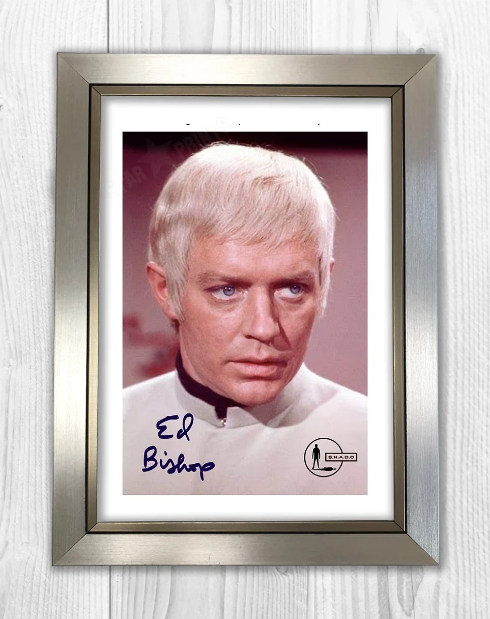 Ed Bishop Ed Straker UFO A4 reproduction signed TV poster Choice of frame, image 3