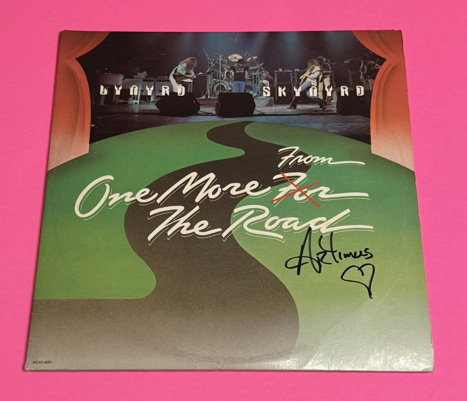 ARTIMUS PYLE LYNYRD SKYNYRD SIGNED ONE MORE FOR THE ROAD VINYL RECORD *PROOF*, изображение 2