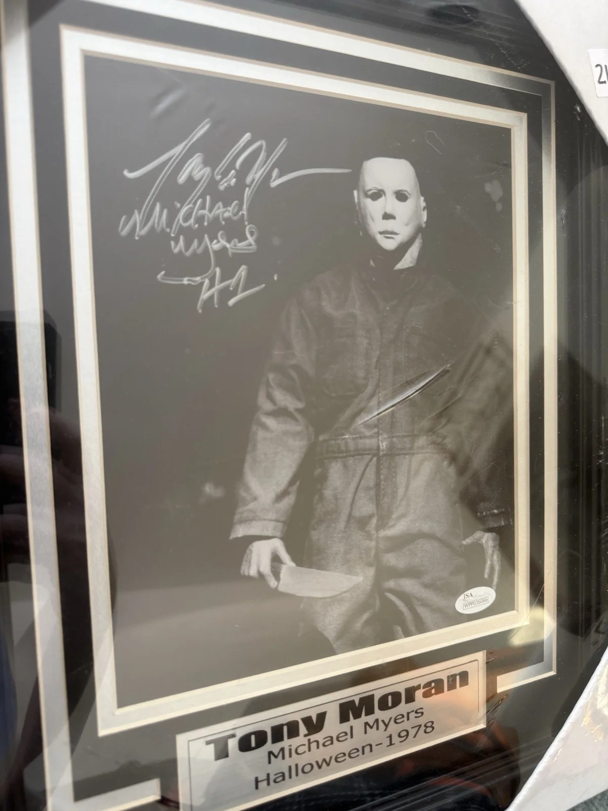 tony moran — Signed Tony Moran Halloween 1978 8x10 Framed Picture with COA, изображение 2