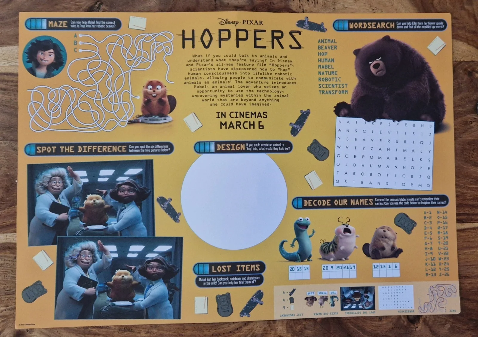 Cineworld Exclusive Hoppers A3 Activity Sheet, image 2