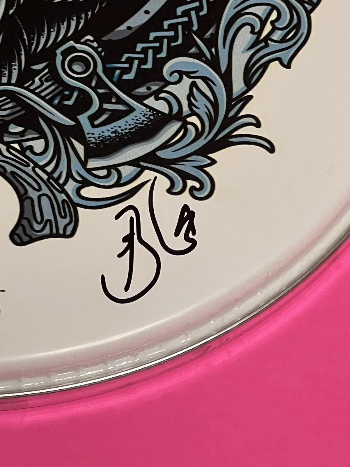 BARRY KERCH SHINEDOWN SIGNED AUTOGRAPHED OFFICIAL DRUMHEAD #a, image 2