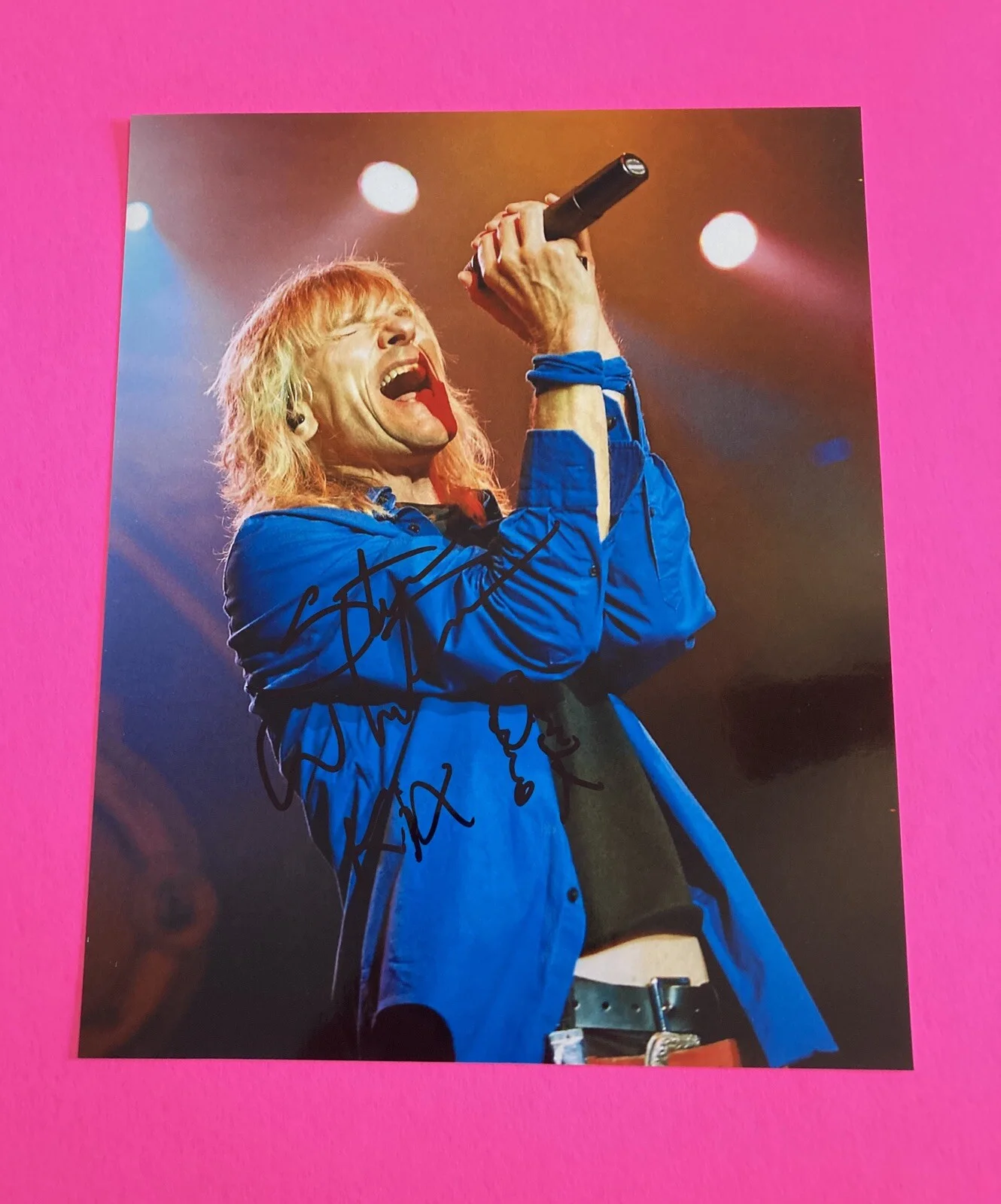 KIX STEVE WHITEMAN AUTOGRAPHED SIGNED 8 X 10 PHOTO *EXACT PROOF*, image 2