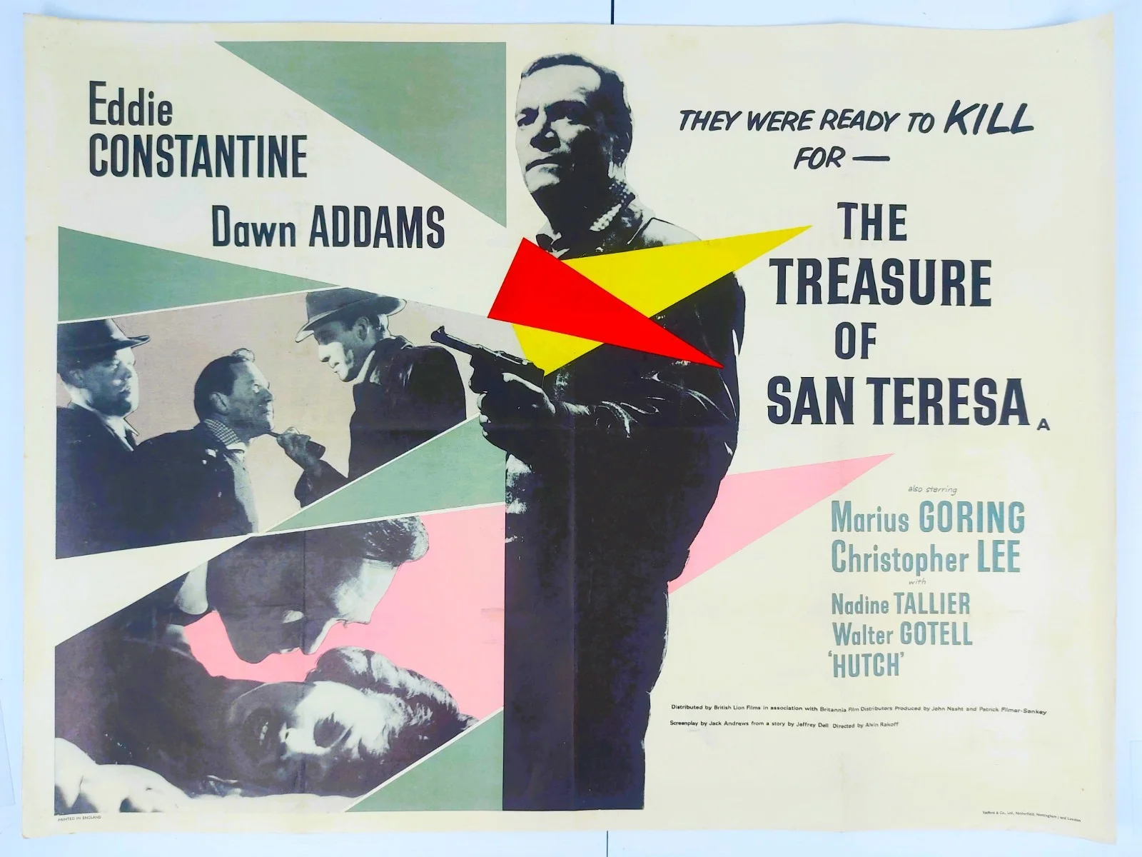 THE TREASURE OF SAN TERESA ORIGINAL UK QUAD FILM POSTER 1959, изображение 2