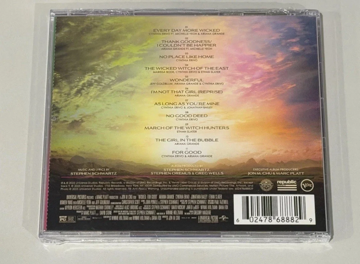 Wicked: For Good The Soundtrack CD signed insert w/ FULL SIG, image 4