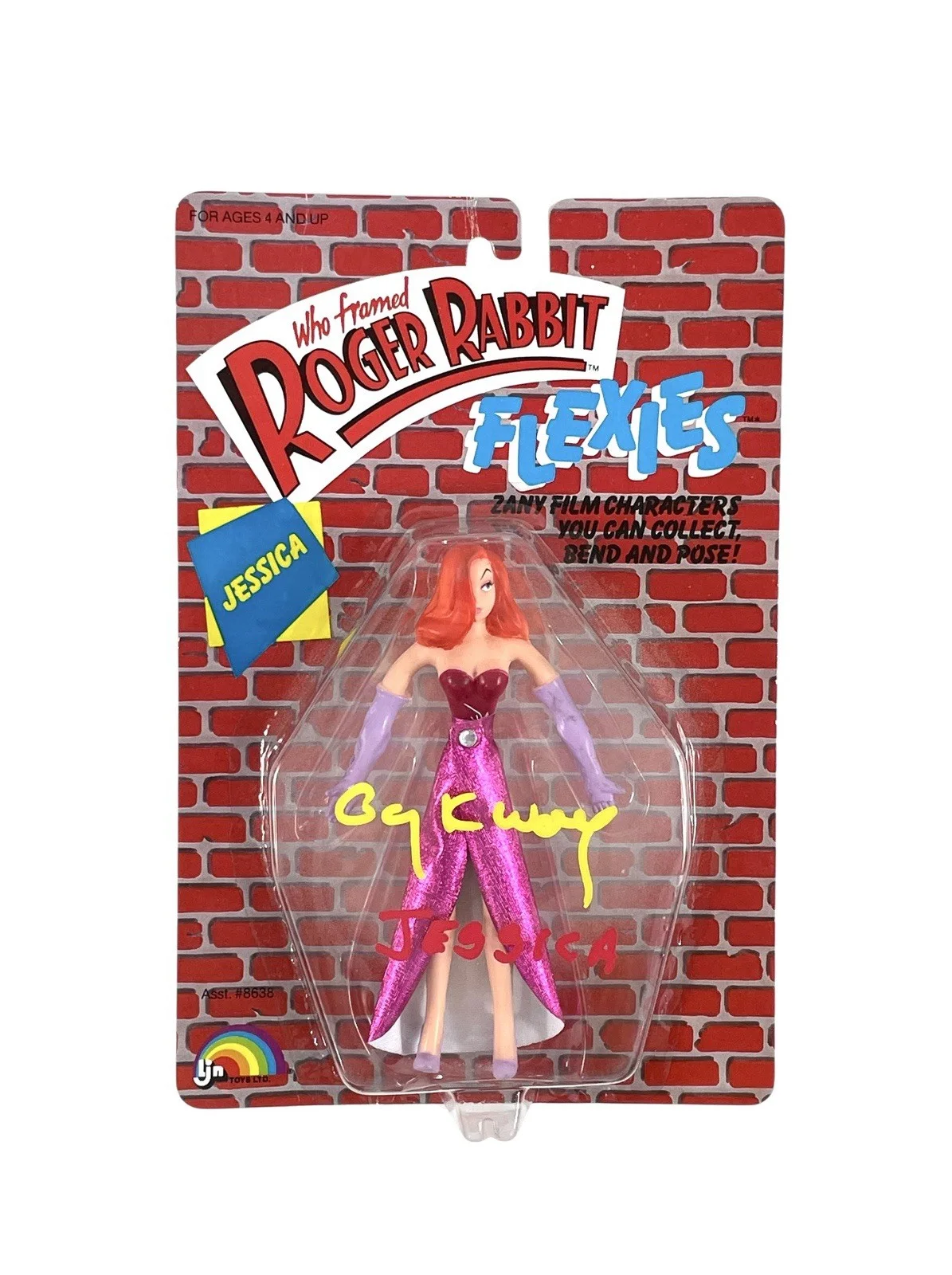 Gary K. Wolf — Gary K. Wolf Signed Who Framed Roger Rabbit LJN Flexies Jessica Action Figure, image 2