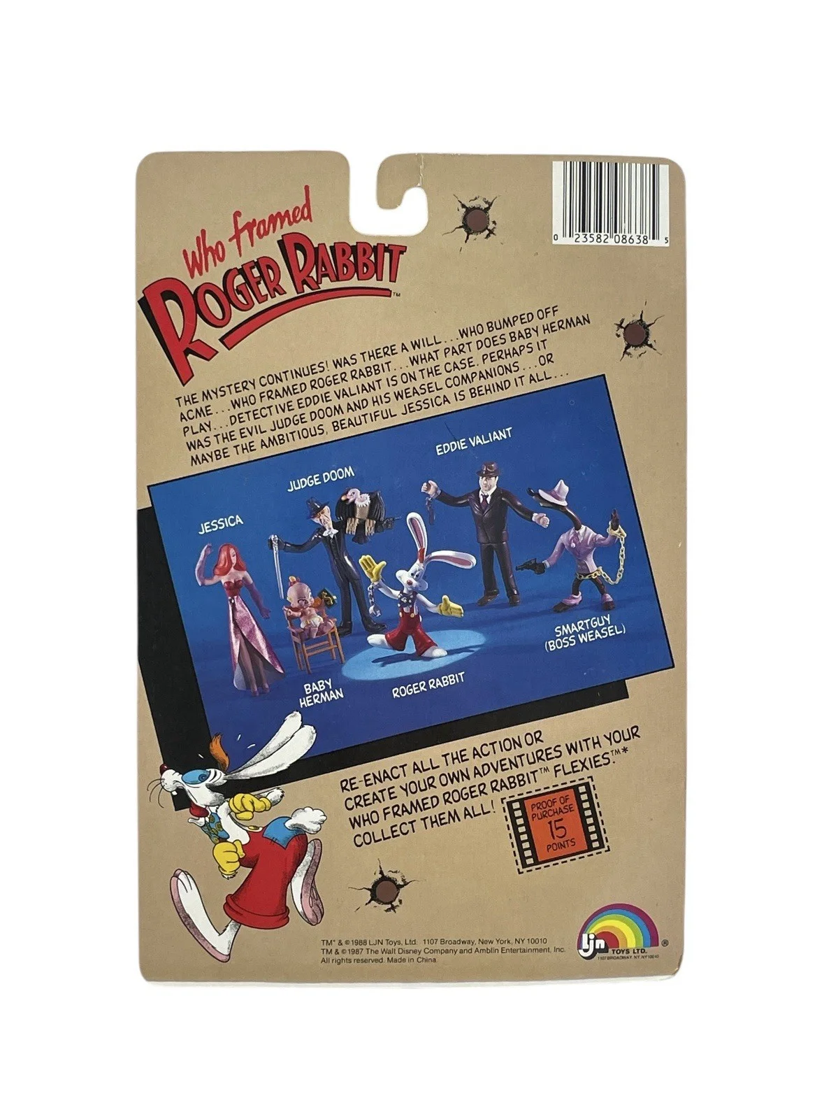 Gary K. Wolf — Gary K. Wolf Signed Who Framed Roger Rabbit LJN Flexies Jessica Action Figure, image 3