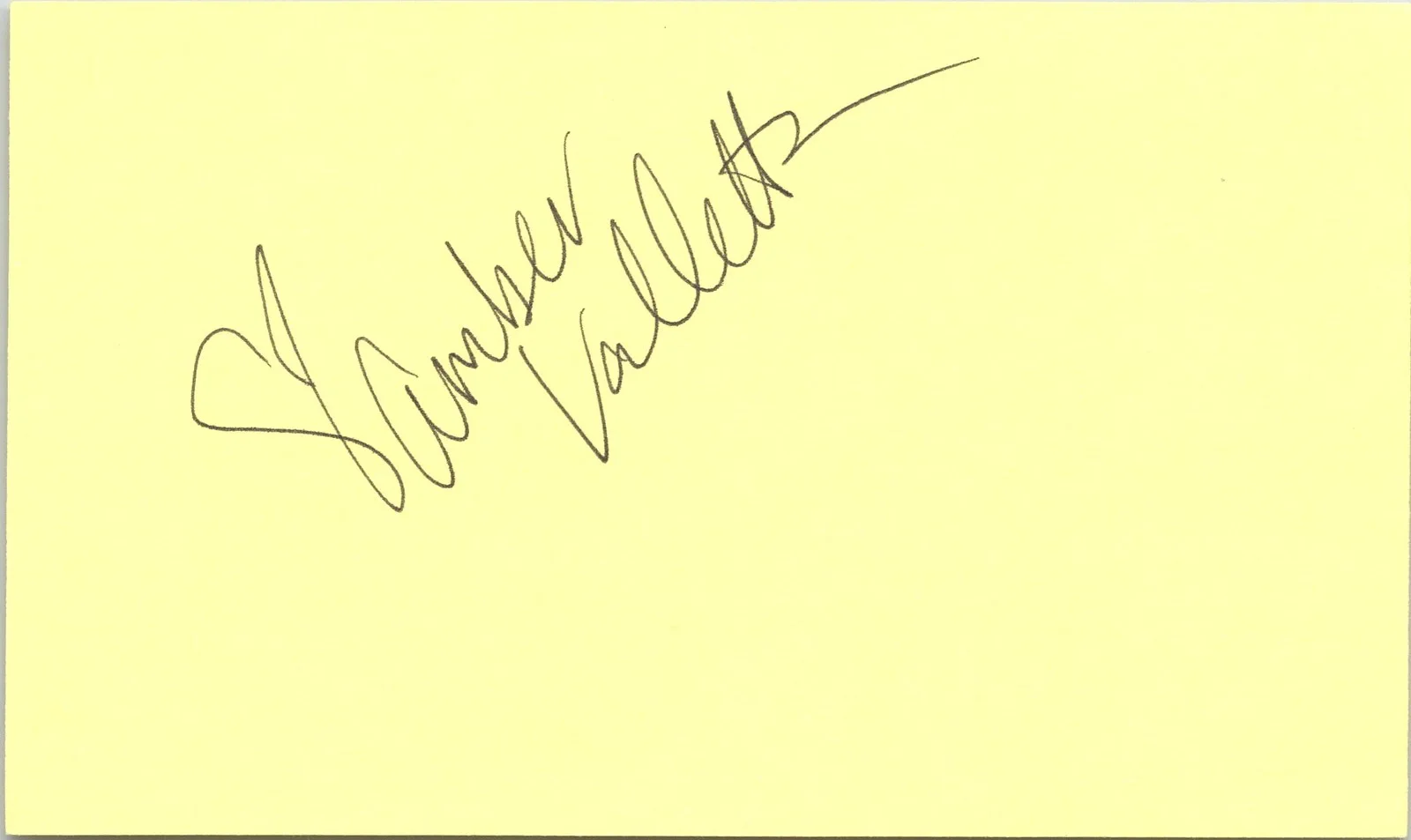 Amber Valletta — Amber Valletta Signed 3x5 Index Card House Of Style Autographed