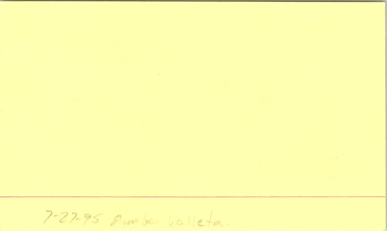 Amber Valletta — Amber Valletta Signed 3x5 Index Card House Of Style Autographed, image 2