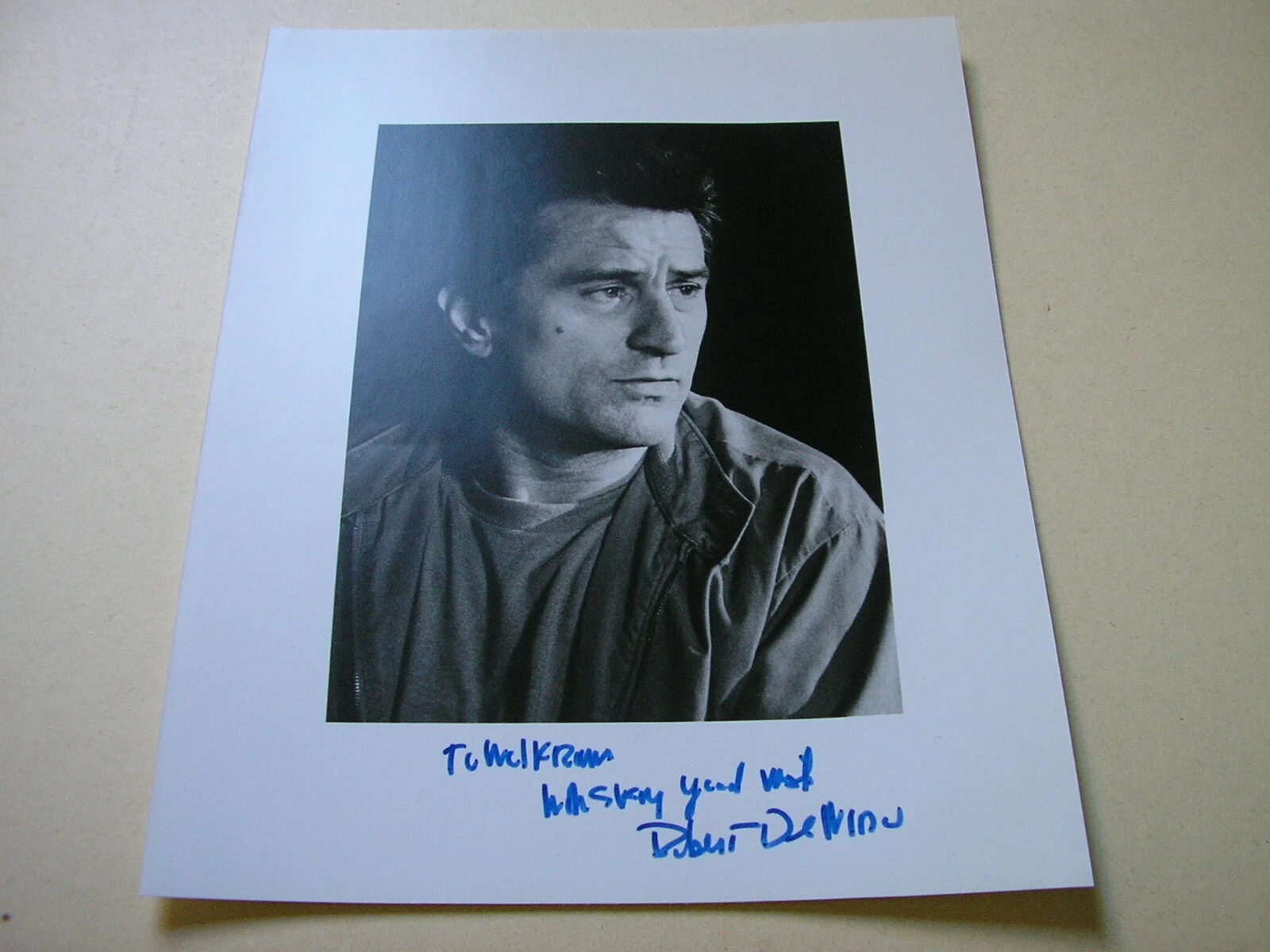 ROBERT DE NIRO — ROBERT DE NIRO ORIGINAL AUTOGRAPH TO A GERMAN FAN COLLECTOR ON PHOTO PRINT, image 4