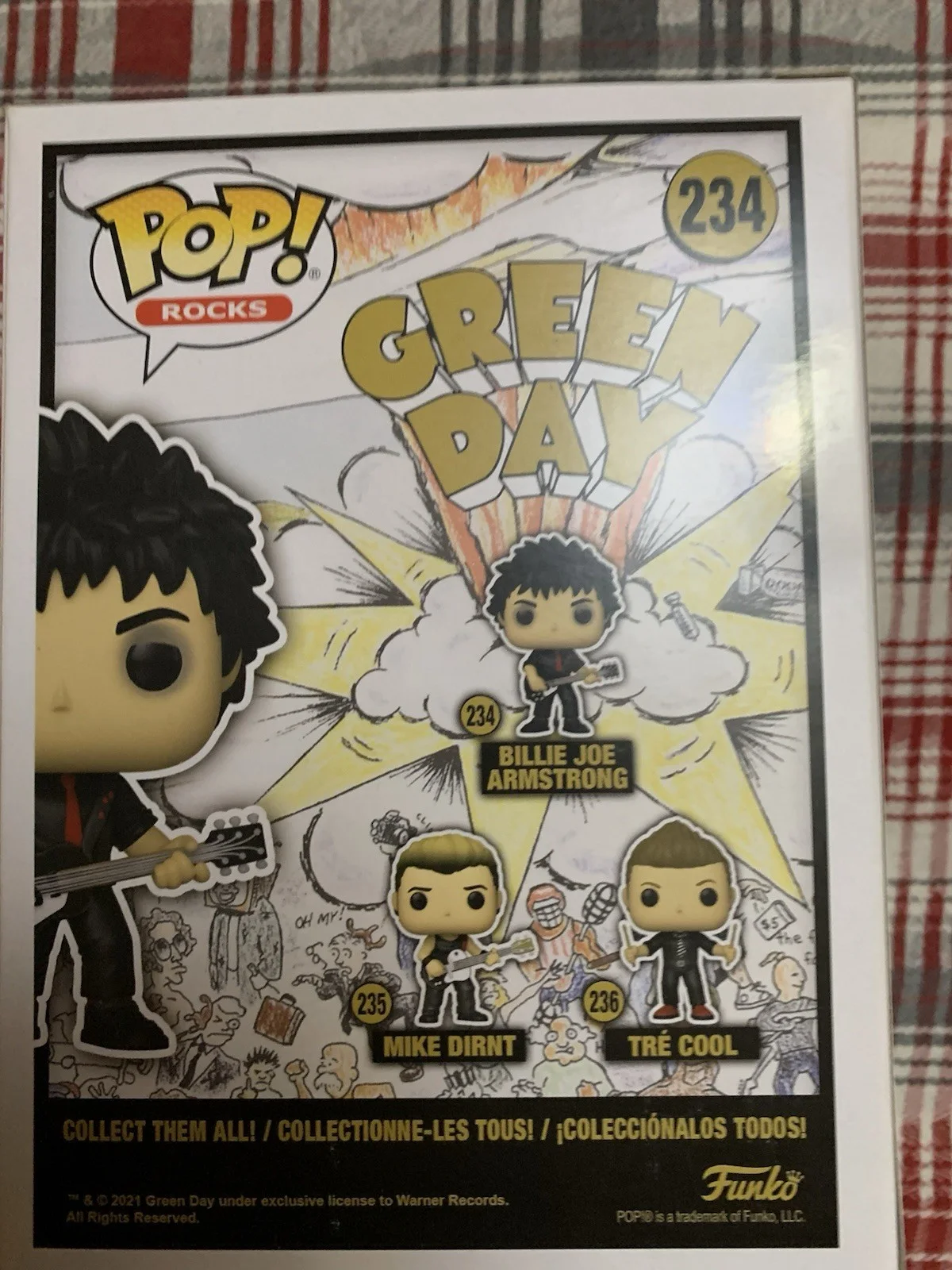 BILLIE JOE ARMSTRONG SIGNED AUTOGRAPH FUNKO POP 234 BECKETT BAS GREEN DAY, image 4
