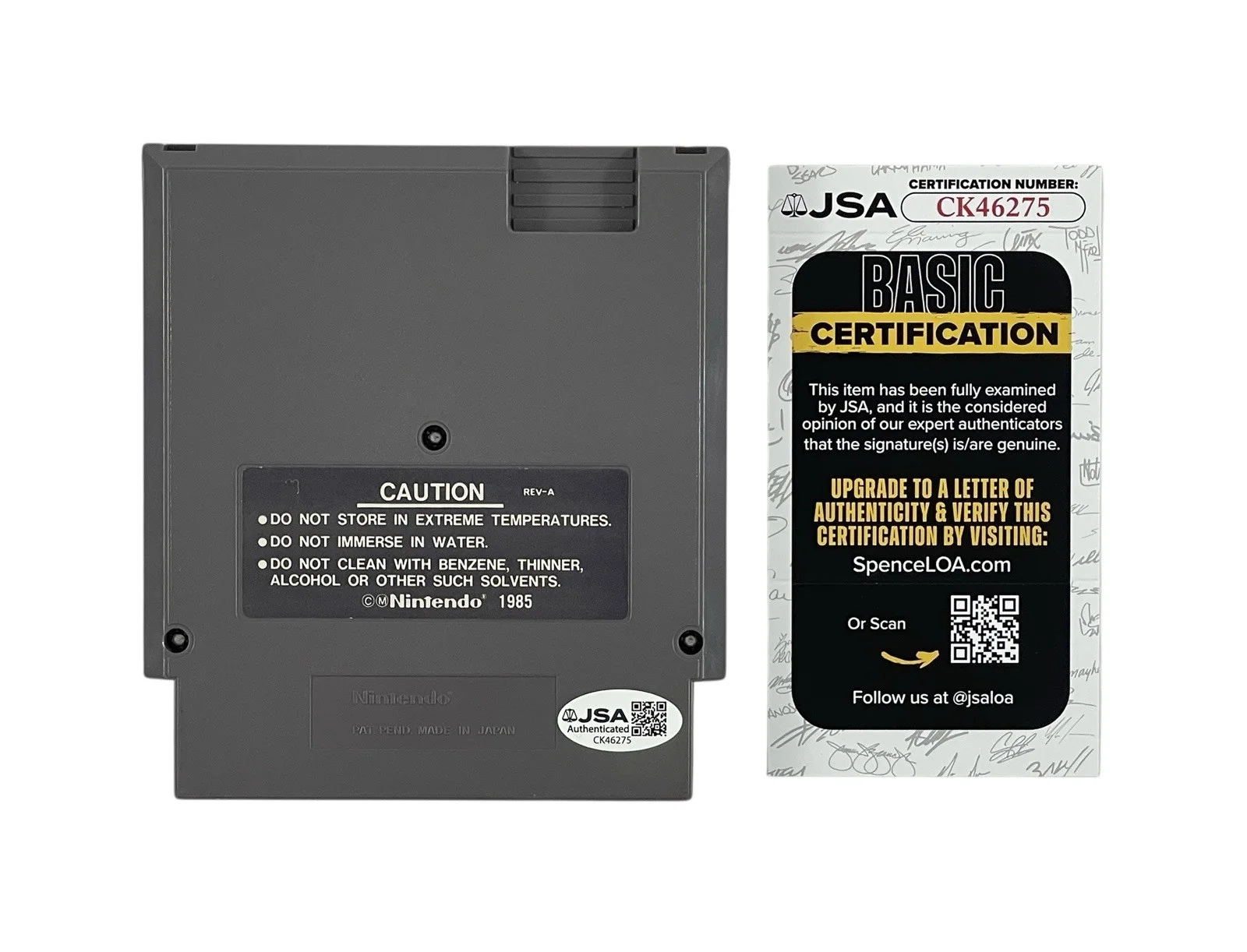 Gary K. Wolf — Who Framed Roger Rabbit Gary K. Wolf Signed Nintendo Game Cartridge Disney JSA, image 3