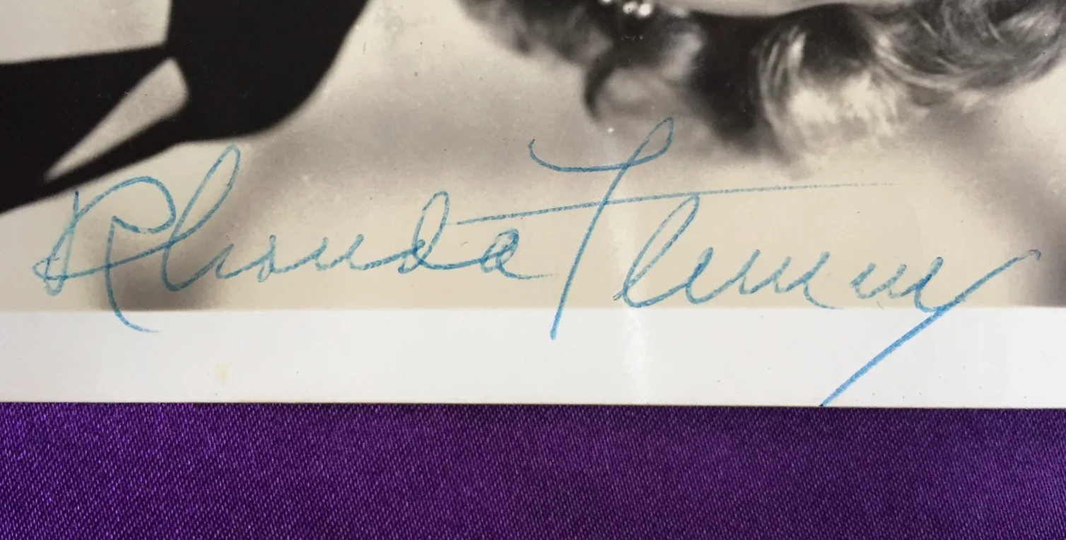 Rhonda Fleming — RHONDA FLEMING SIGNED Glossy Postcard, Original Autograph, image 2