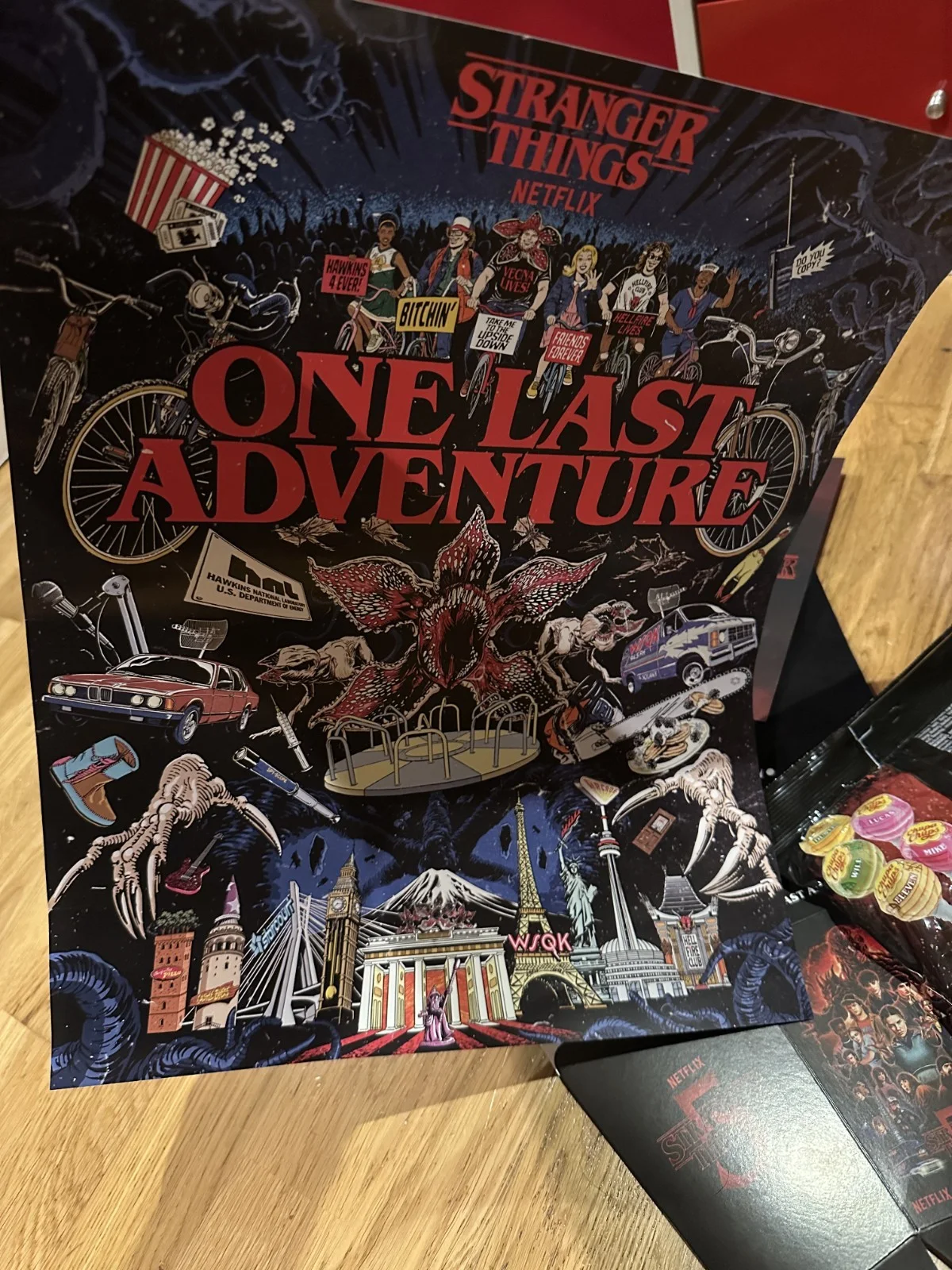 STRANGER THINGS 5 UK PREMIERE GOODY BAG POSTER TICKET POPCORN LOLLIPOPS PROMO, image 3