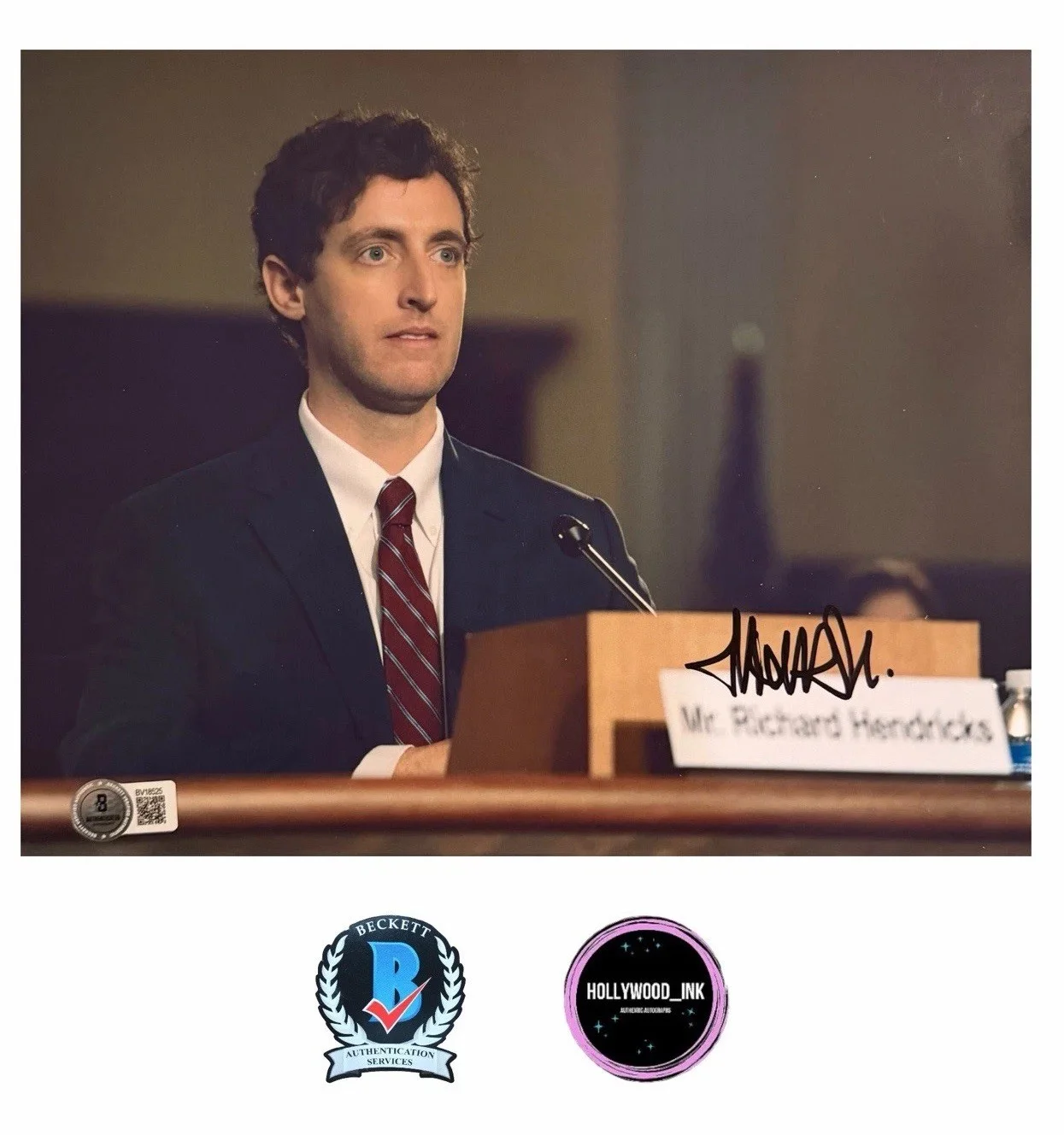 Thomas Middleditch — THOMAS MIDDLEDITCH SIGNED 8x10 PHOTO SILICONE VALLEY RICHARD HENDERICKS BECKETT