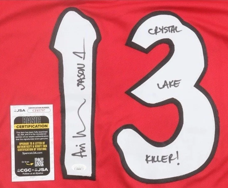 Ari Lehman — Ari Lehman Signed Hockey Jersey (JSA) Jason Voorhees Friday the 13th “Jason 1”, изображение 2
