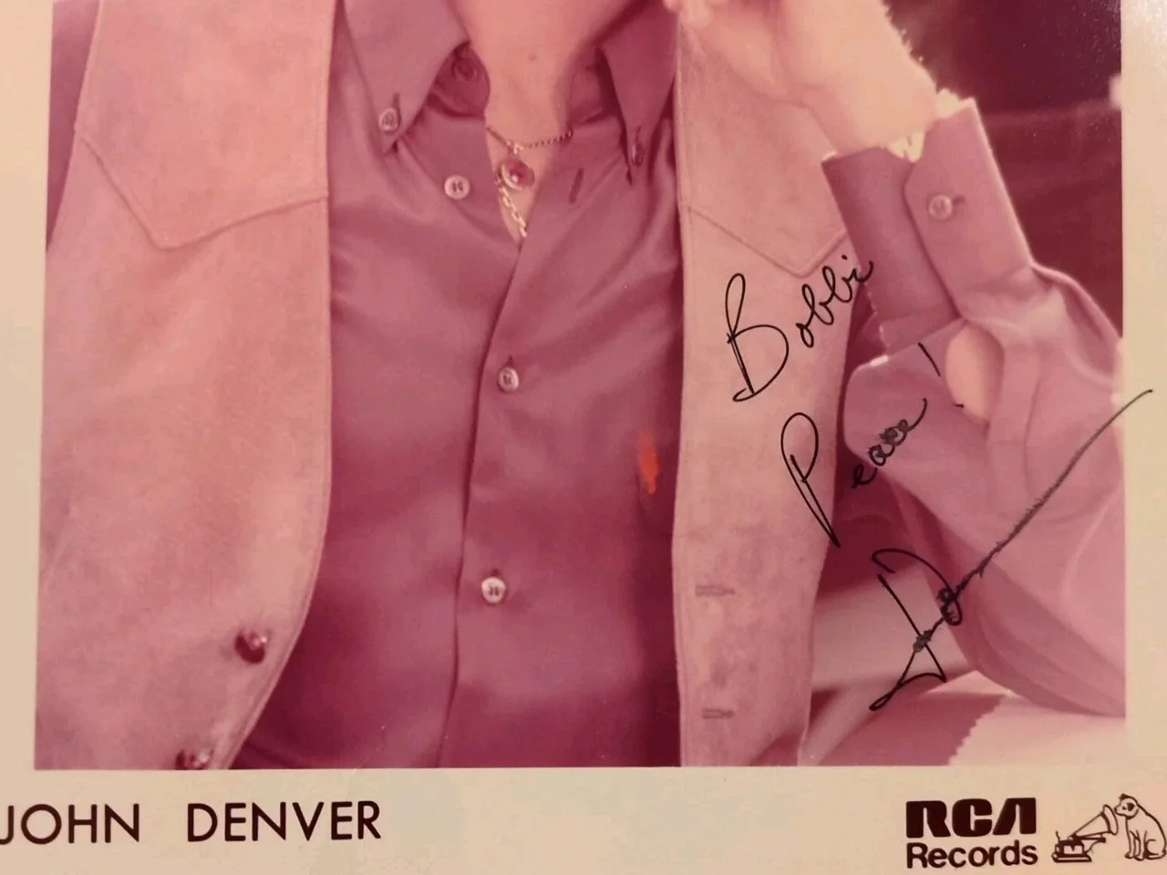 John Denver vintage original signed autographed 8x10 RCA promo photo Rare, изображение 5