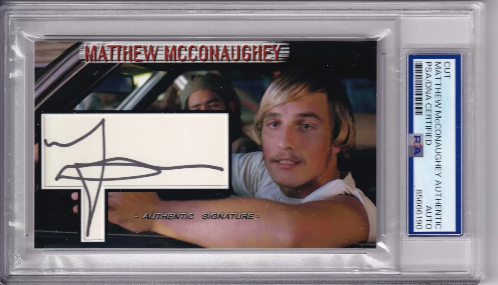 Matthew McConaughey — Matthew McConaughey Wooderson Dazed and Confused Signed Autograph card PSA DNA