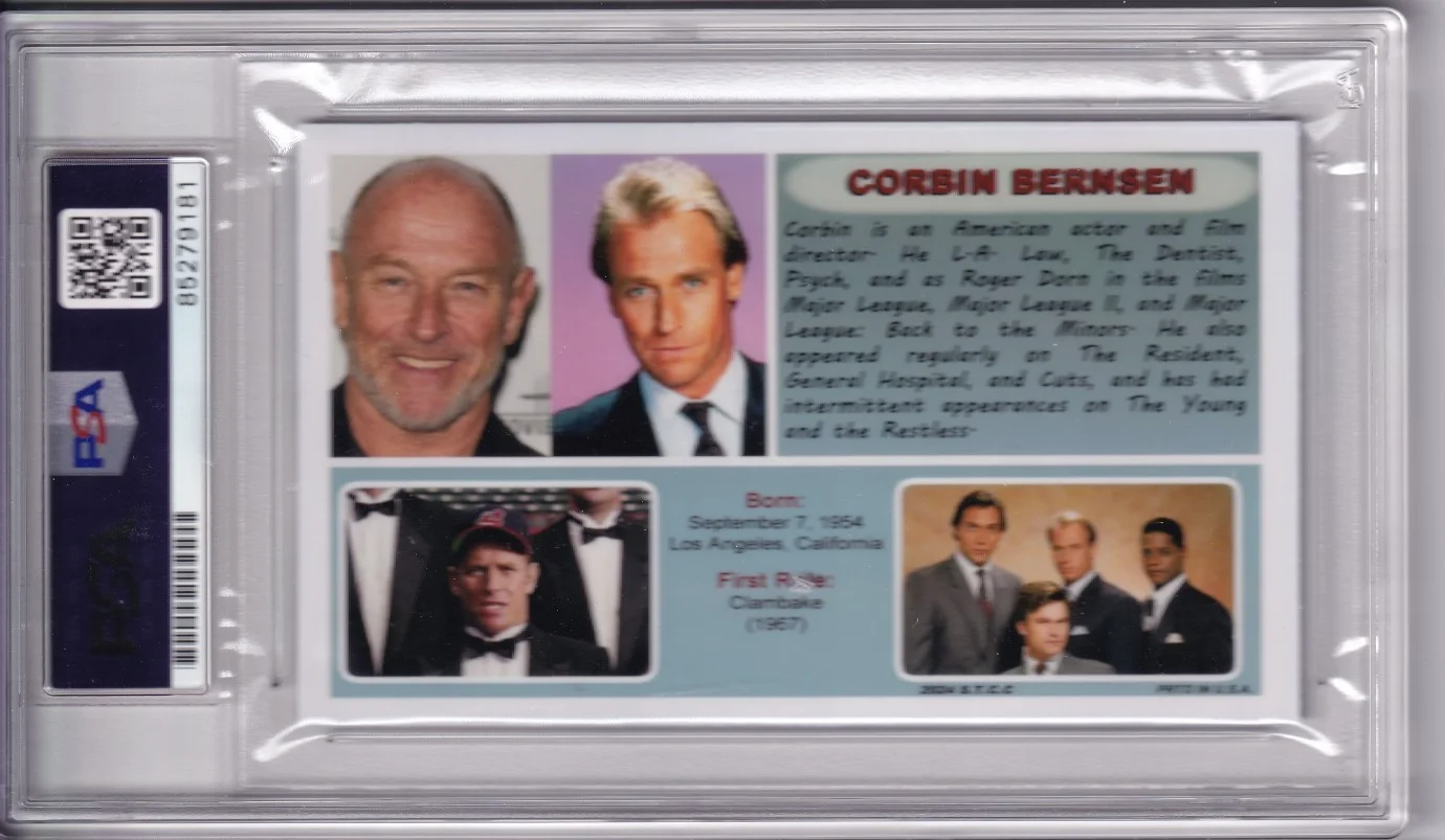 Corbin Bernsen — Corbin Bernsen Major League Roger Dorn LA Law Signed Autograph card PSA DNA, image 2