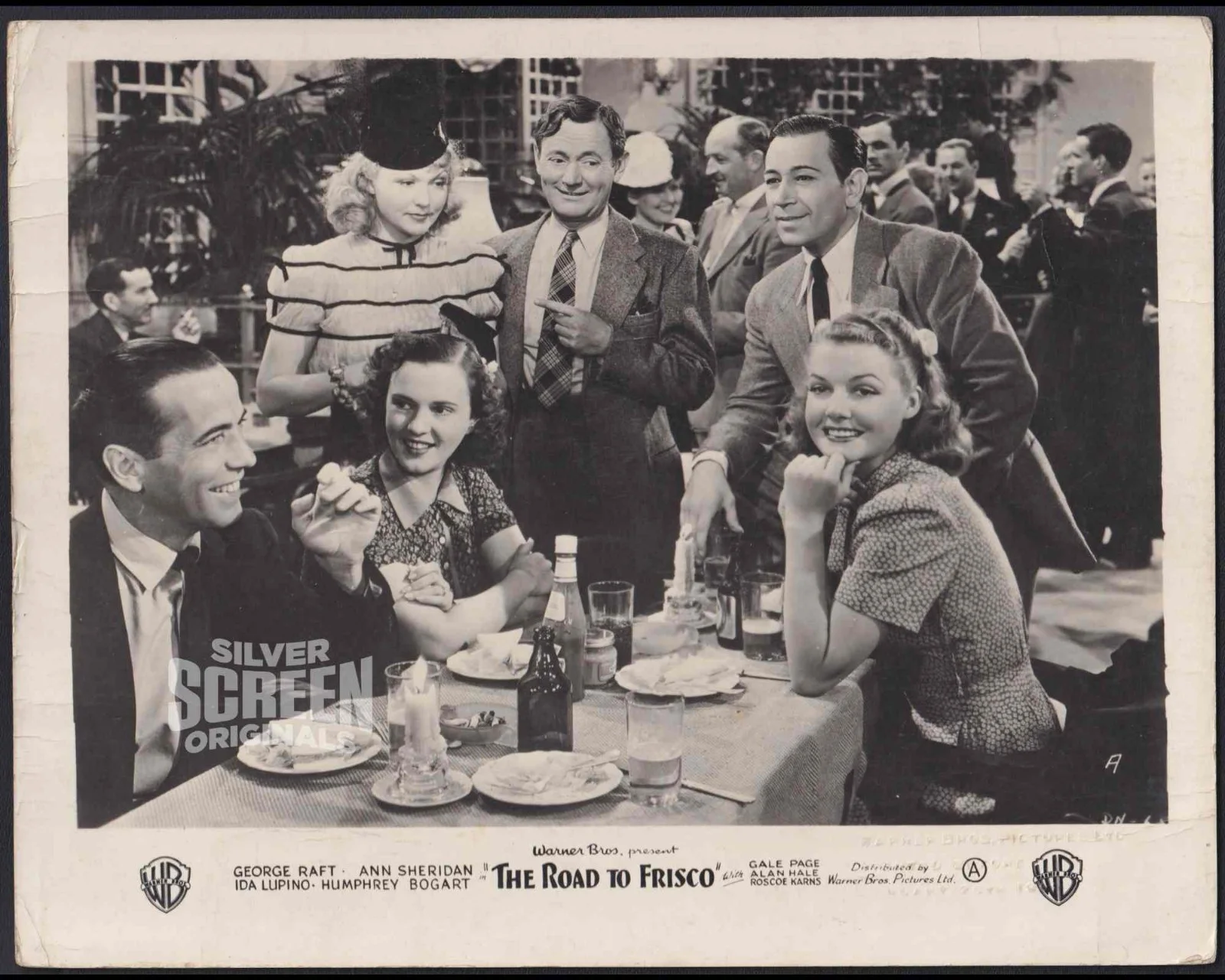 Road to Frisco 2x ORIGINAL UK FOH Lobby Cards Humphrey Bogart Ida Lupino 1940, изображение 2