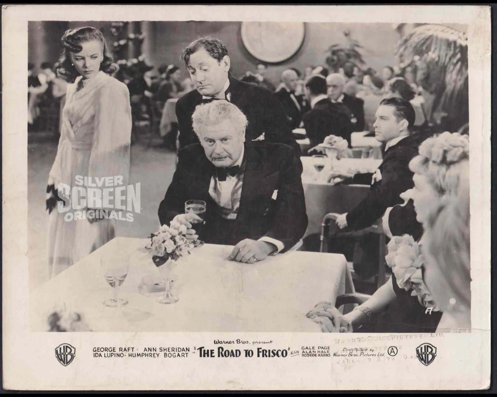 Road to Frisco 2x ORIGINAL UK FOH Lobby Cards Humphrey Bogart Ida Lupino 1940, изображение 3