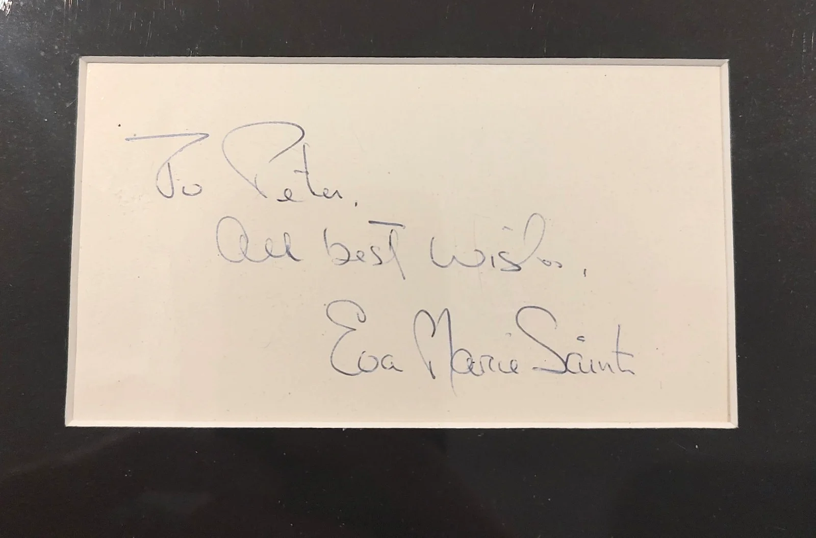 Eva Marie Saint Framed Photo w/ Signed Inscribed Card Set 11x16 Original, изображение 2