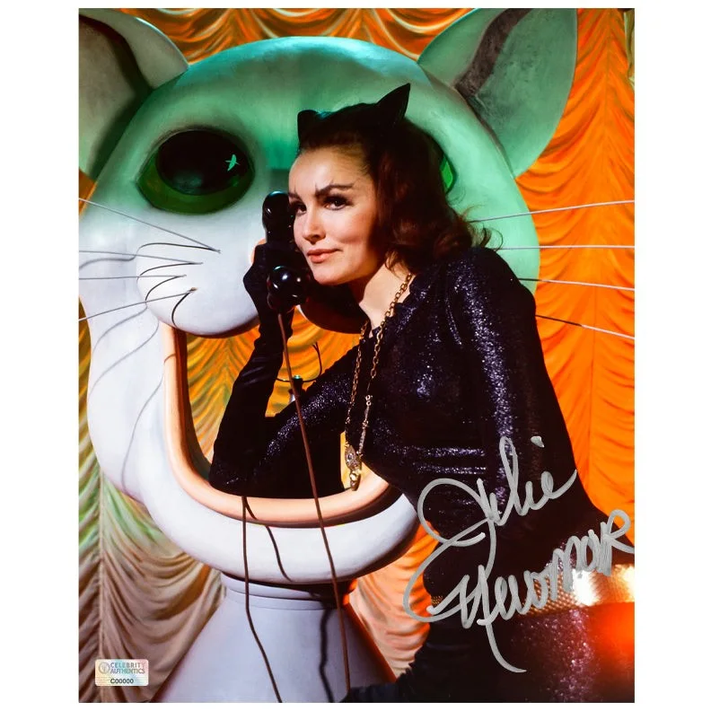 Julie Newmar — Julie Newmar Autographed 1966 Batman Catwoman's Lair 8x10 Photo