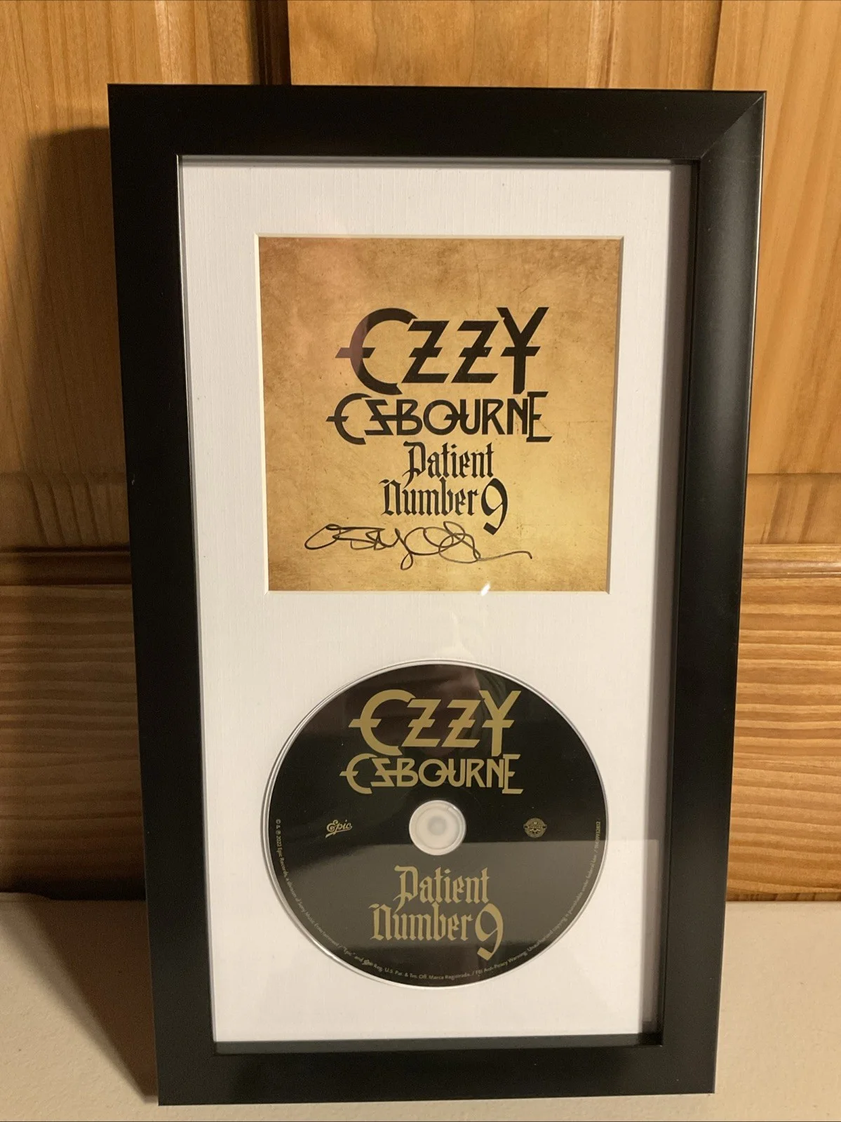 OZZY OSBOURNE SIGNED PATIENT NUMBER 9 FRAMED CD, image 2