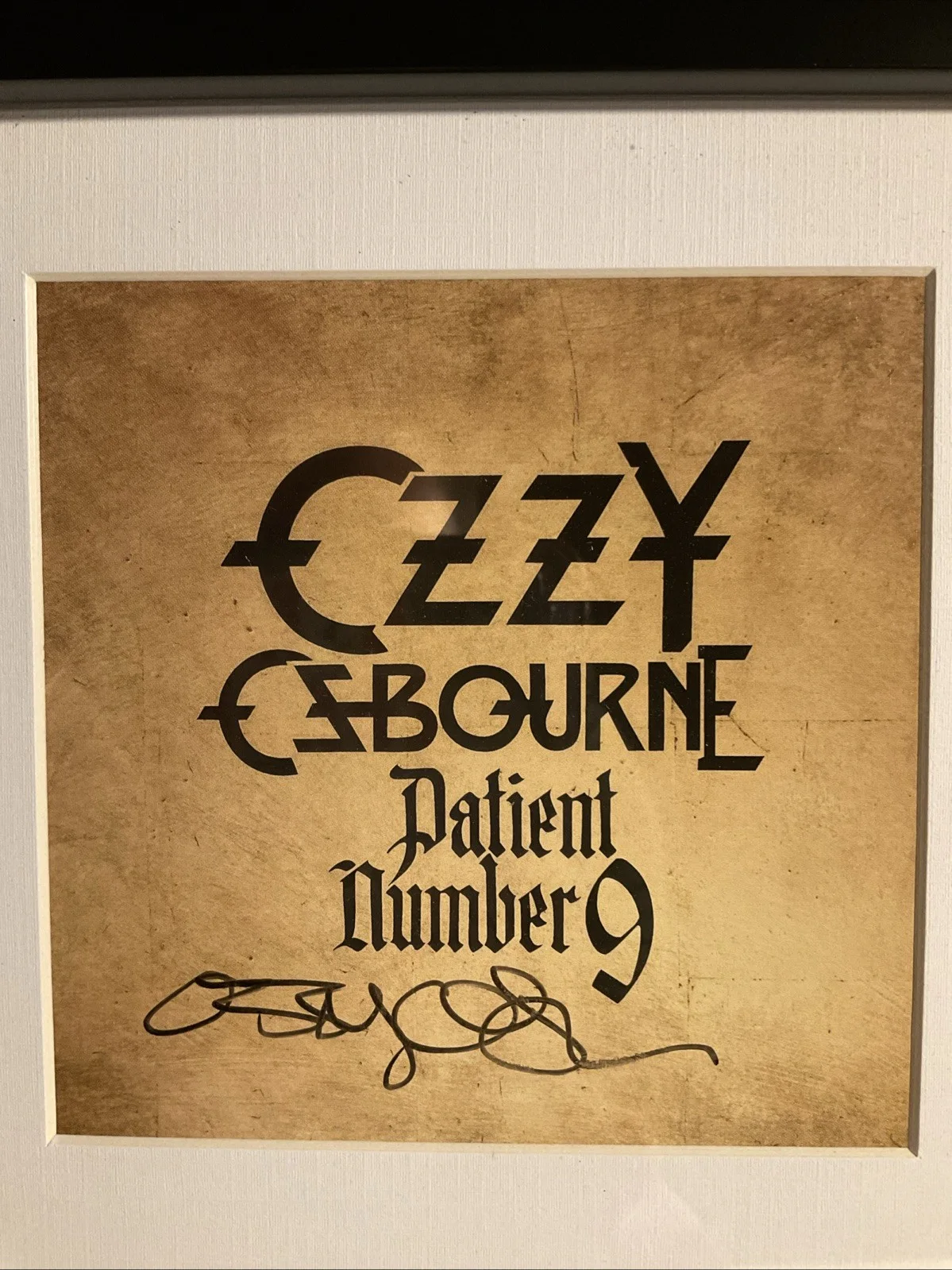 OZZY OSBOURNE SIGNED PATIENT NUMBER 9 FRAMED CD, image 3