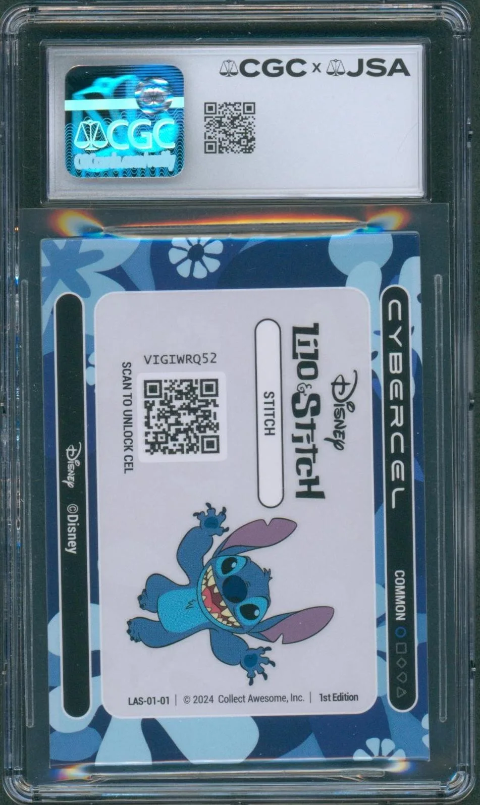 Chris Sanders — Chris Sanders Signed Lilo & Stitch Card Mint 9 Cybercel Autograph CGC x JSA SLAB, изображение 2