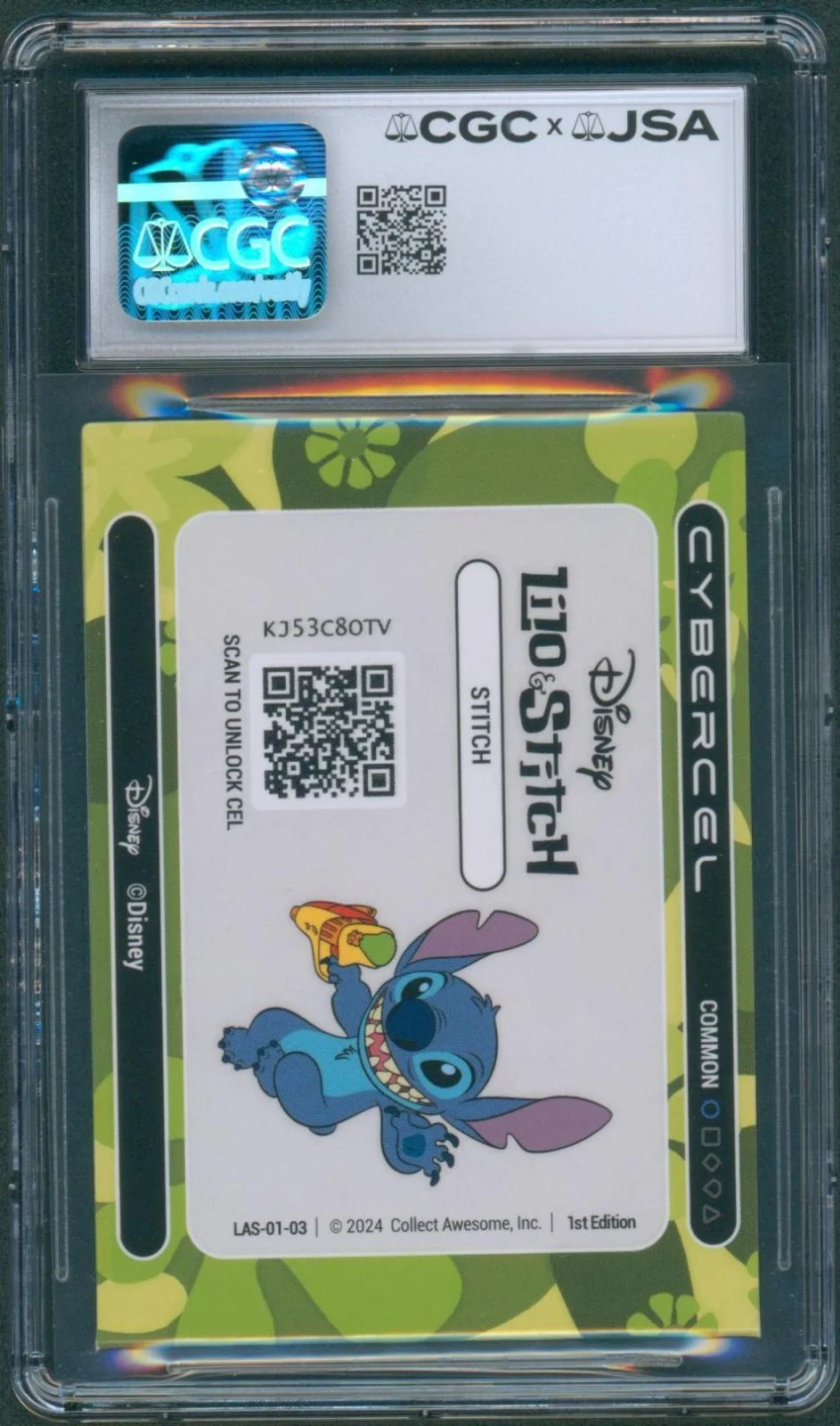 Chris Sanders — Chris Sanders Signed Lilo & Stitch Card Mint 9 Cybercel Autograph CGC x JSA SLAB, изображение 2