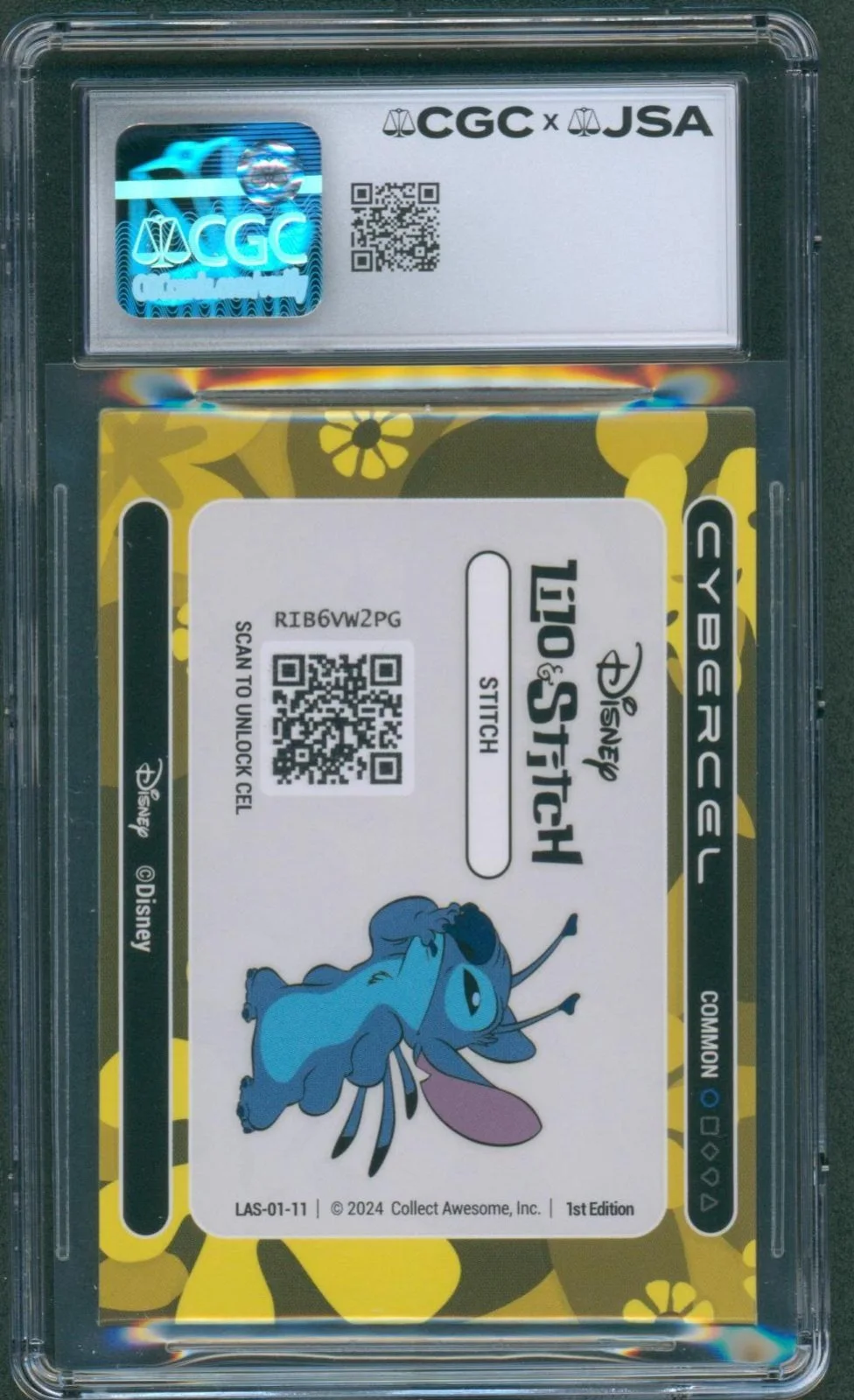 Chris Sanders — Chris Sanders Signed Lilo & Stitch Card Mint 9 Cybercel Autograph CGC x JSA SLAB, изображение 2